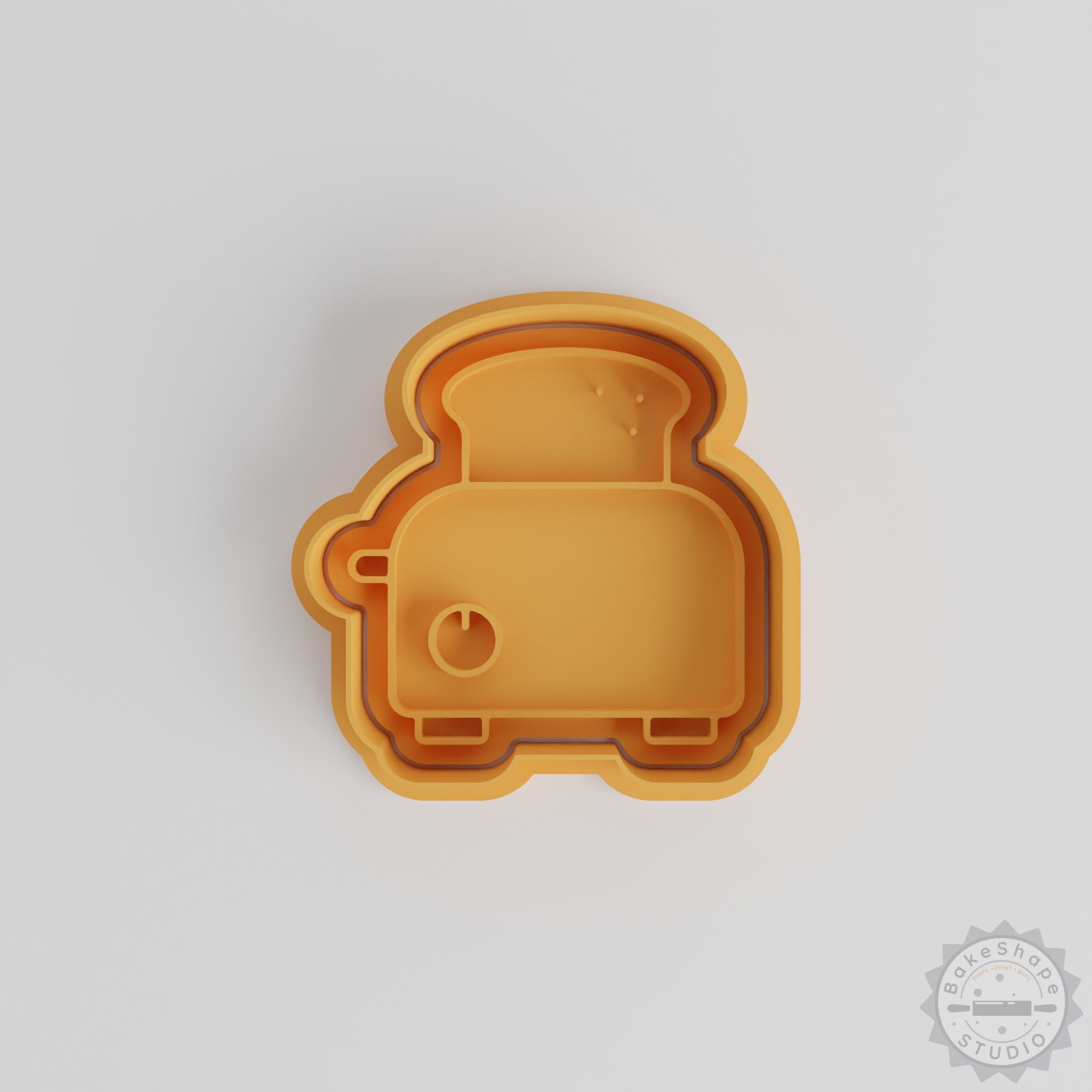 Bread Toaster with Shape Cutter, Stamp for Cookies and Fondant, 6 Pc Set, Small, Medium, Large Sizes