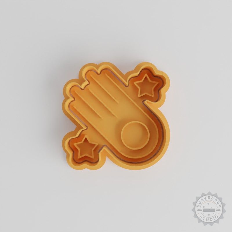 Asteroid Cookie Fondant Cutter Set, 6-Piece Prehistoric Shapes, Dino Meteor, S/M/L Sizes