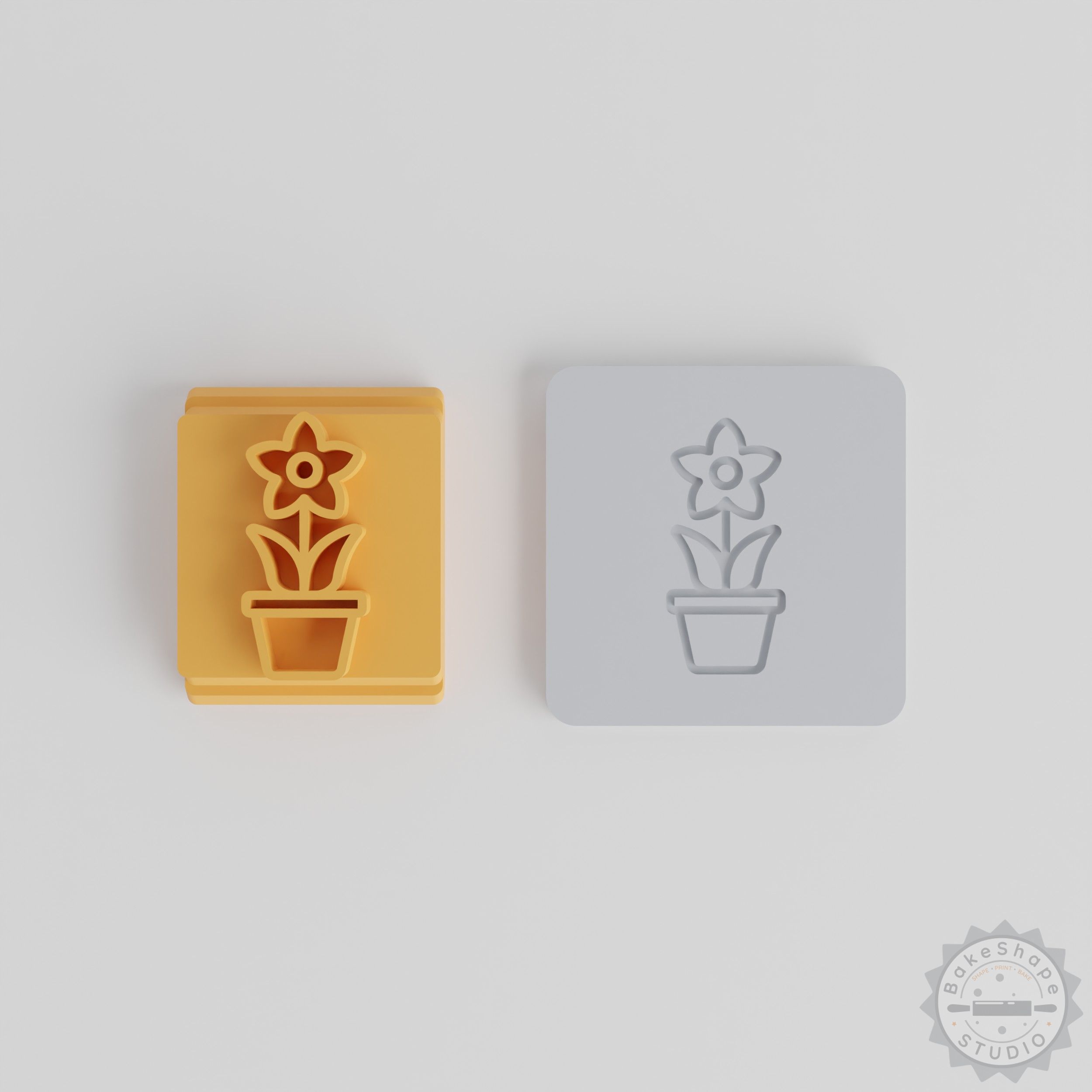 Potted Lotus Clay, Cookie, Fondant Stamp Tile Set – 5 Sizes, Perfect for Crafts