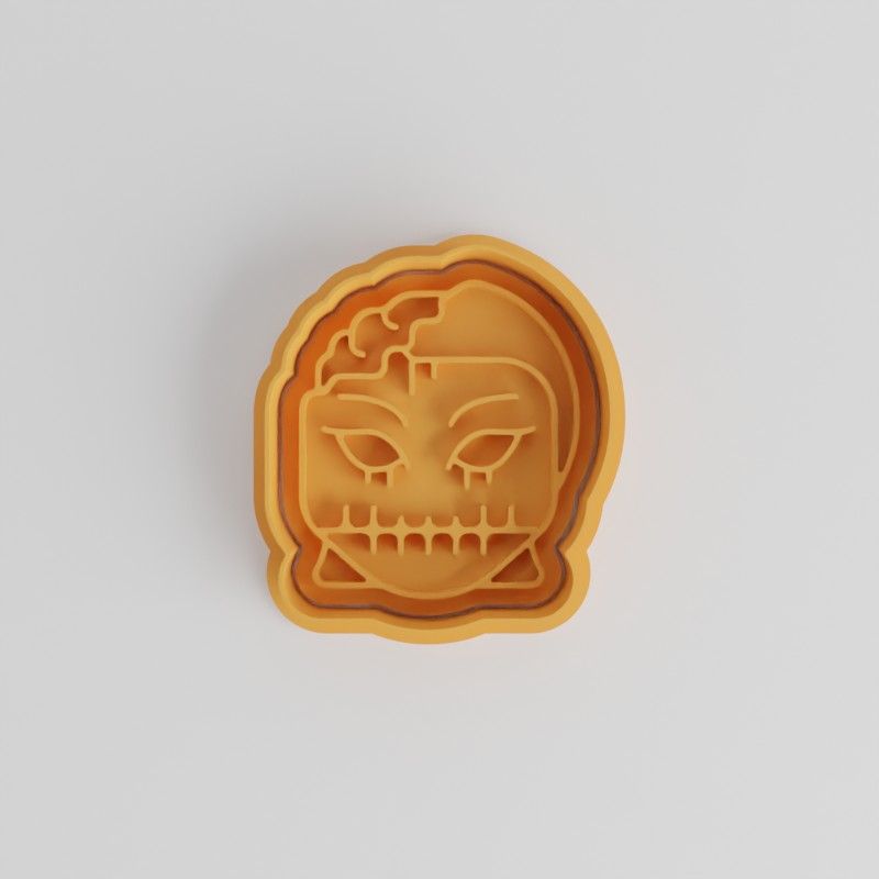 Zombie Girl Cookie Cutter & Stamp Set, Halloween Baking, S/M/L Sizes, 6-Piece Halloween Decor