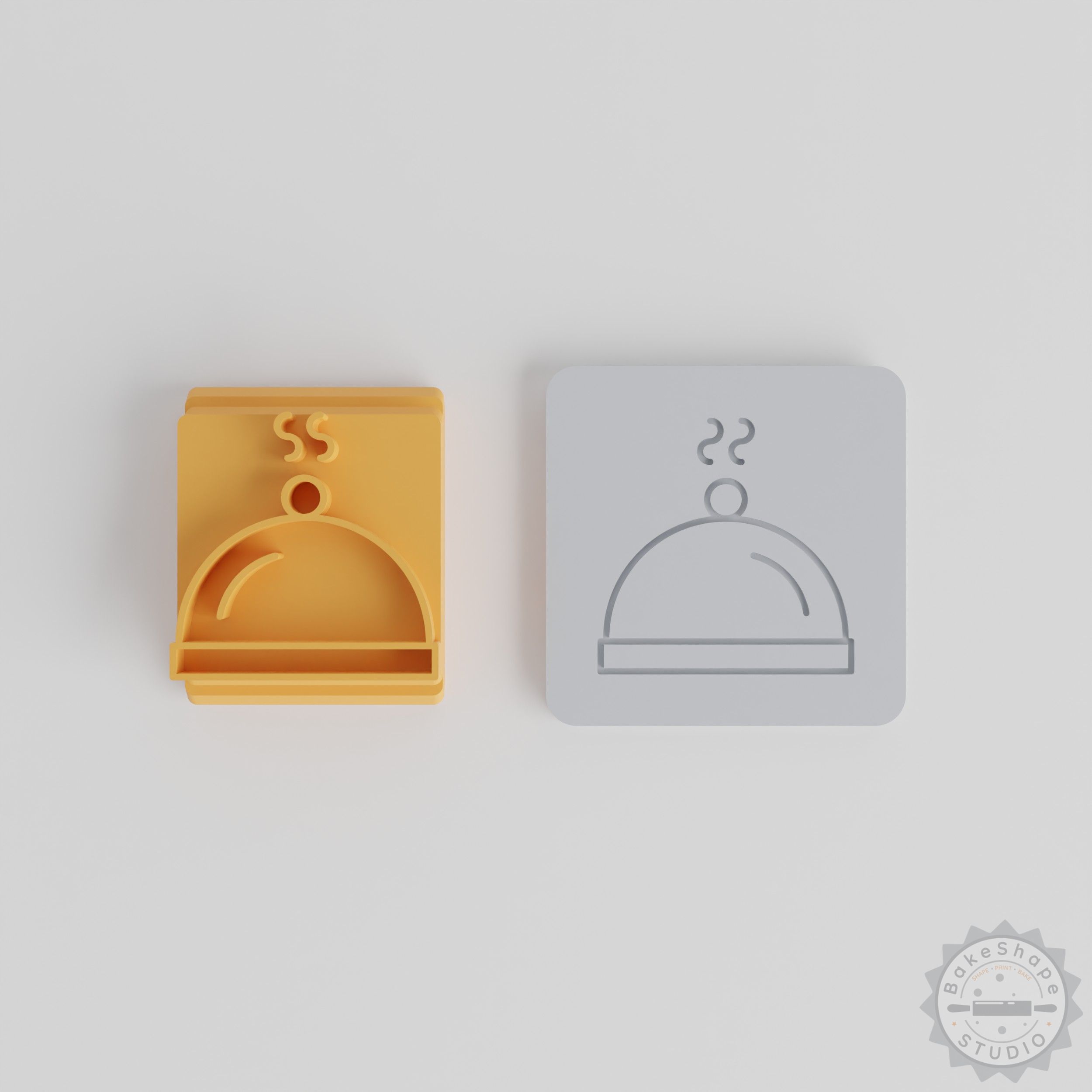 Festive Supper Stamp Tile Set, 5-Piece, Clay and Fondant Motif Molds, 20-40 mm Sizes