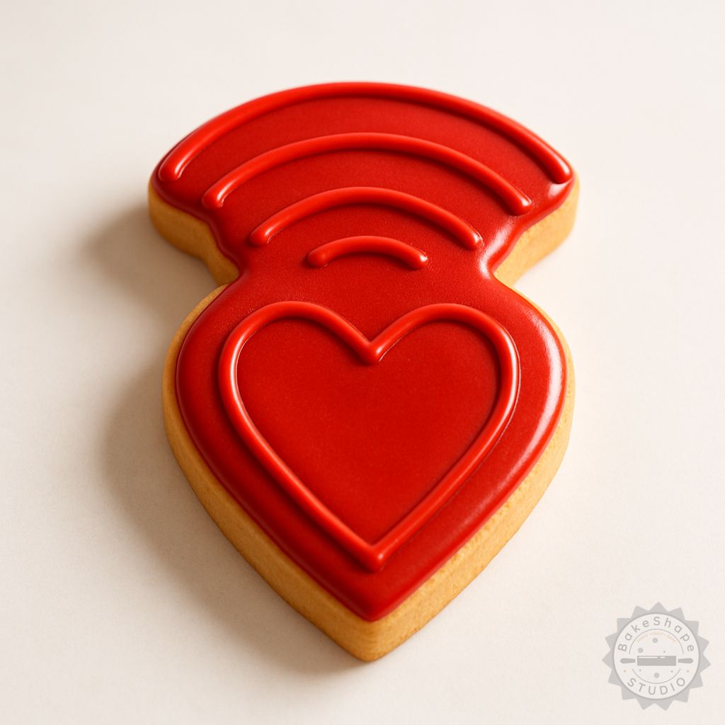 Heart shape cutter and stamp set STL file for cookie and fondant 3D printing in three sizes small medium and large
