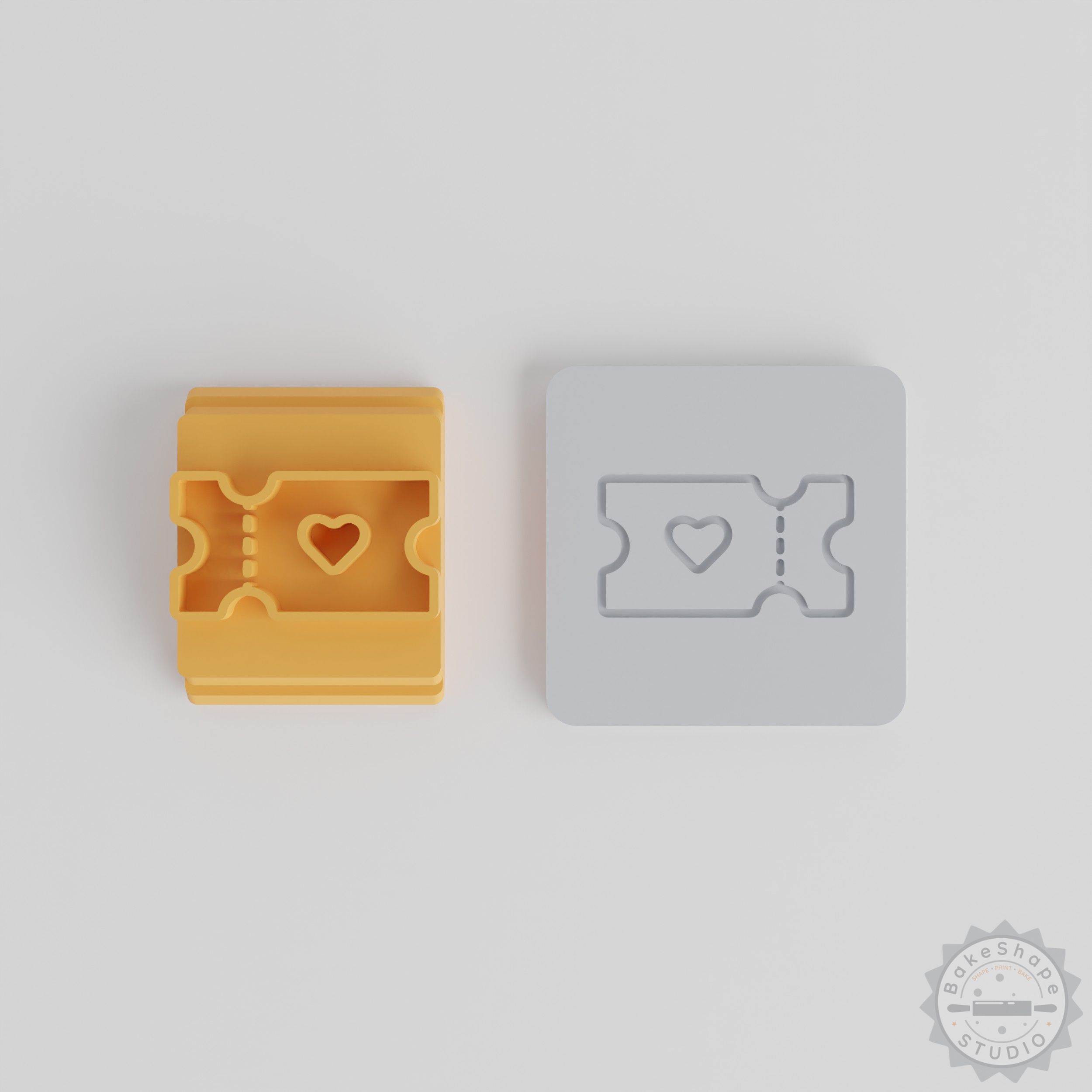 Stamp Tile Cookie and Fondant Stamp Set with Gift Voucher, 5 Sizes for Clay and Soft Materials