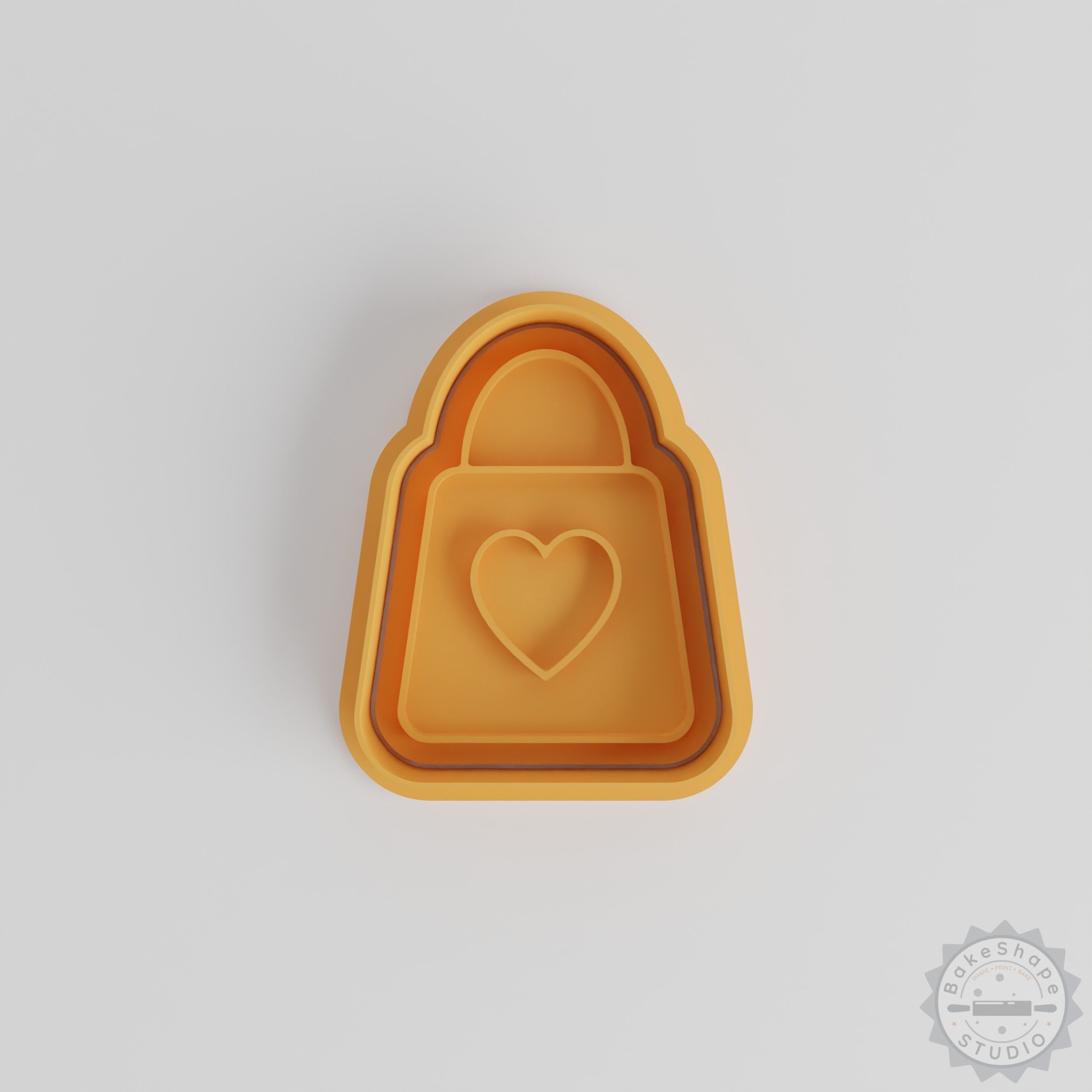 Shopping Bag Cookie Cutter and Stamp Set, 6 Pieces, Fondant Mold, 3 Sizes S/M/L