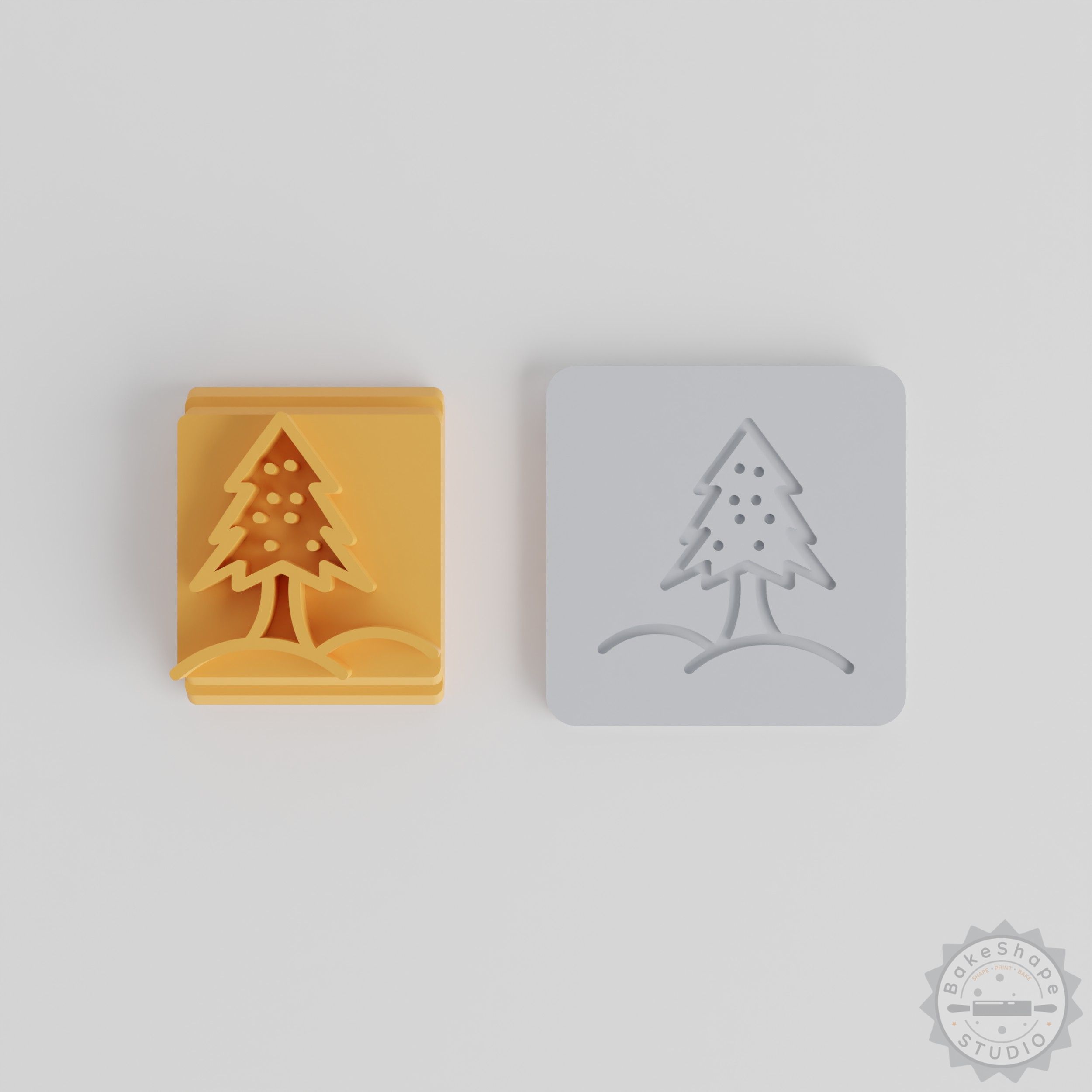 Forest Stamp Tile Set, 5 Motif Sizes for Clay, Cookies, Fondant, Nature Theme