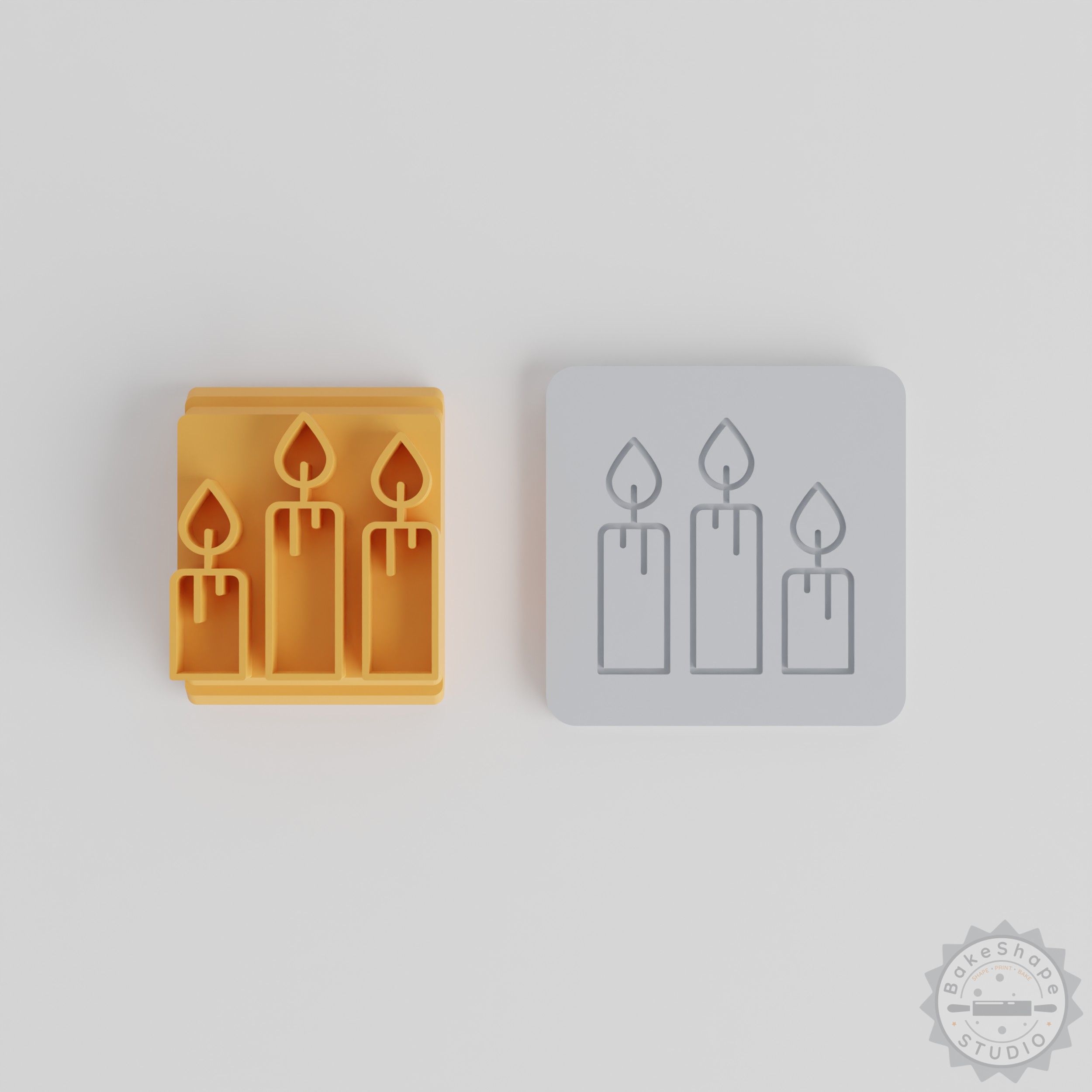 Halloween Candle Mold Set, 5 Stamp Designs for Clay, Cookies, Fondant