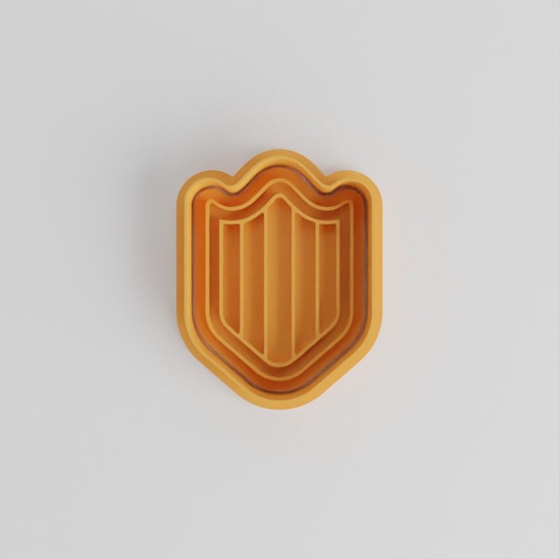 Shield Cookie Cutter and Stamp Set, S/M/L, 6-Piece Baking Decor Tool