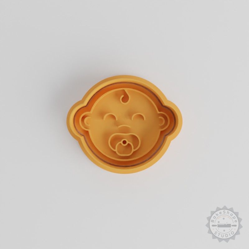 Baby Cookie Fondant Cutter & Stamp Set, 6-Piece, Includes S/M/L Sizes, Perfect for Baking and Decorating