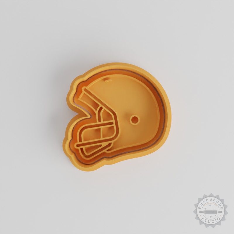 Football Helmet Cookie Cutter & Stamp Set, 6-Piece, Sports Gear Baking Tools
