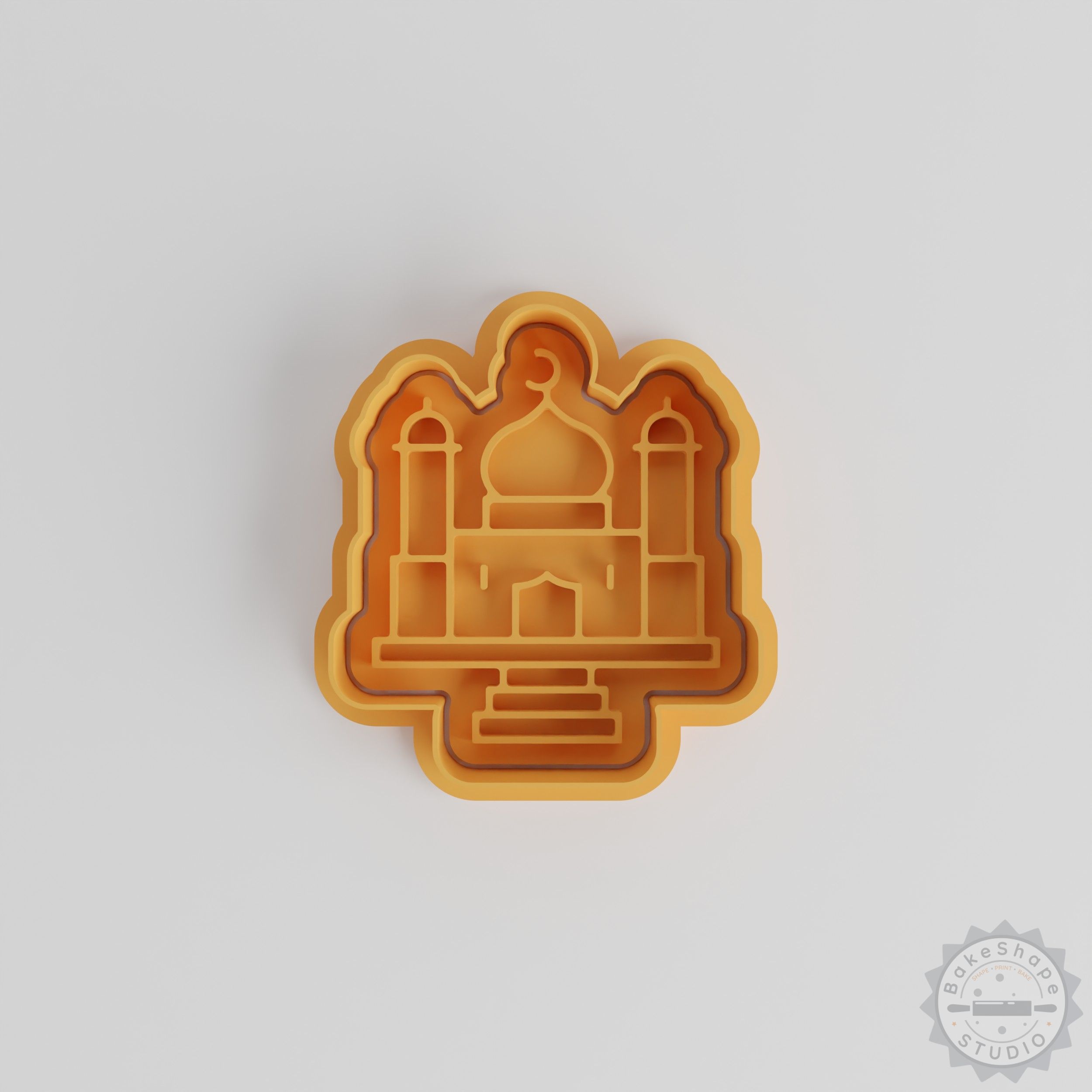 Mosque cookie cutter and stamp set STL for 3D printing Islamic architecture cookies and fondant