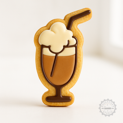 Decorated example 1 of Coffee Cup Cookie Cutter Set, 6-Piece, S/M/L, Perfect for Fondant Baking