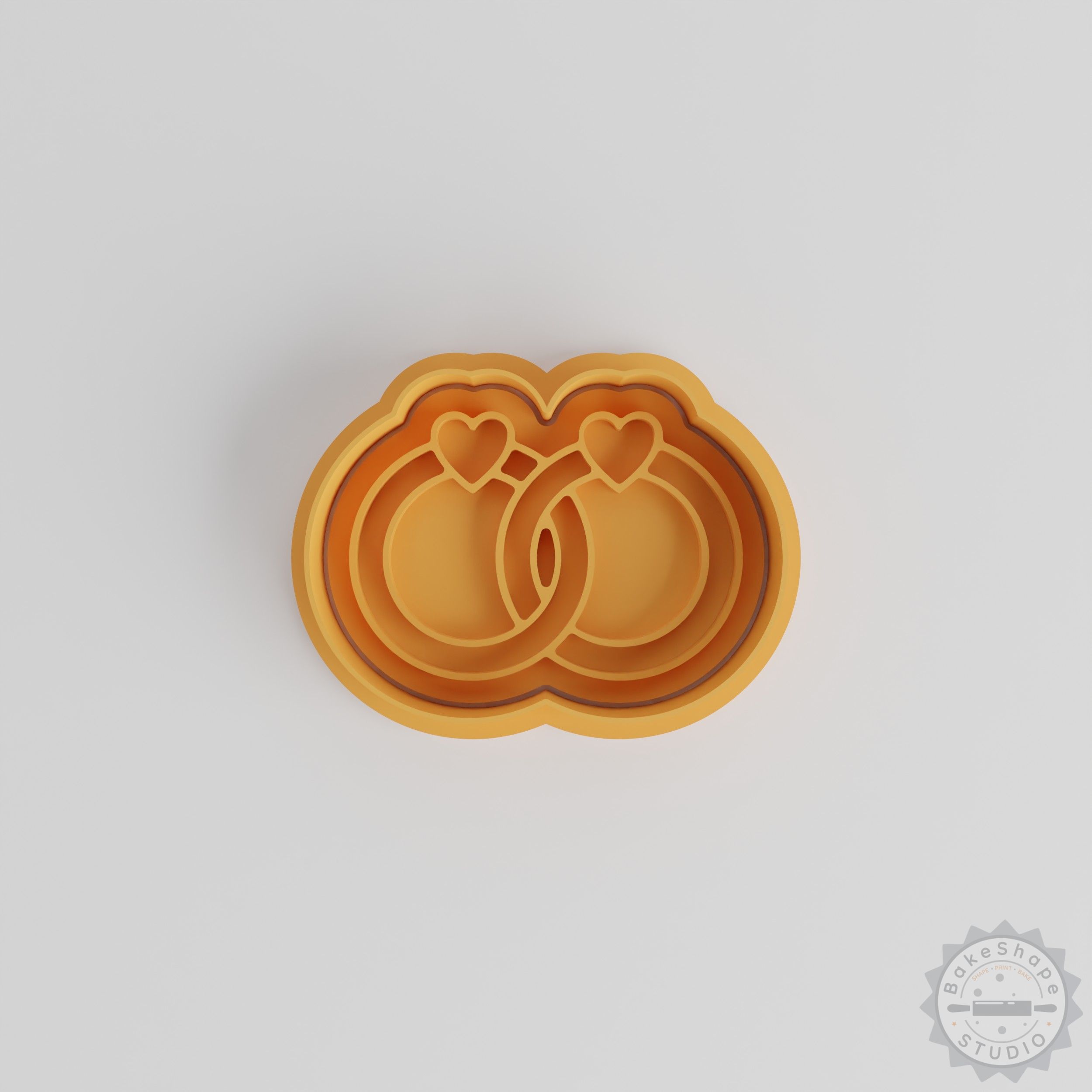 Diamond Ring Cookie Cutter Set, Shape Cutter with Stamp, Perfect for Cookies & Fondant, Multiple Sizes, 6-Piece Collection