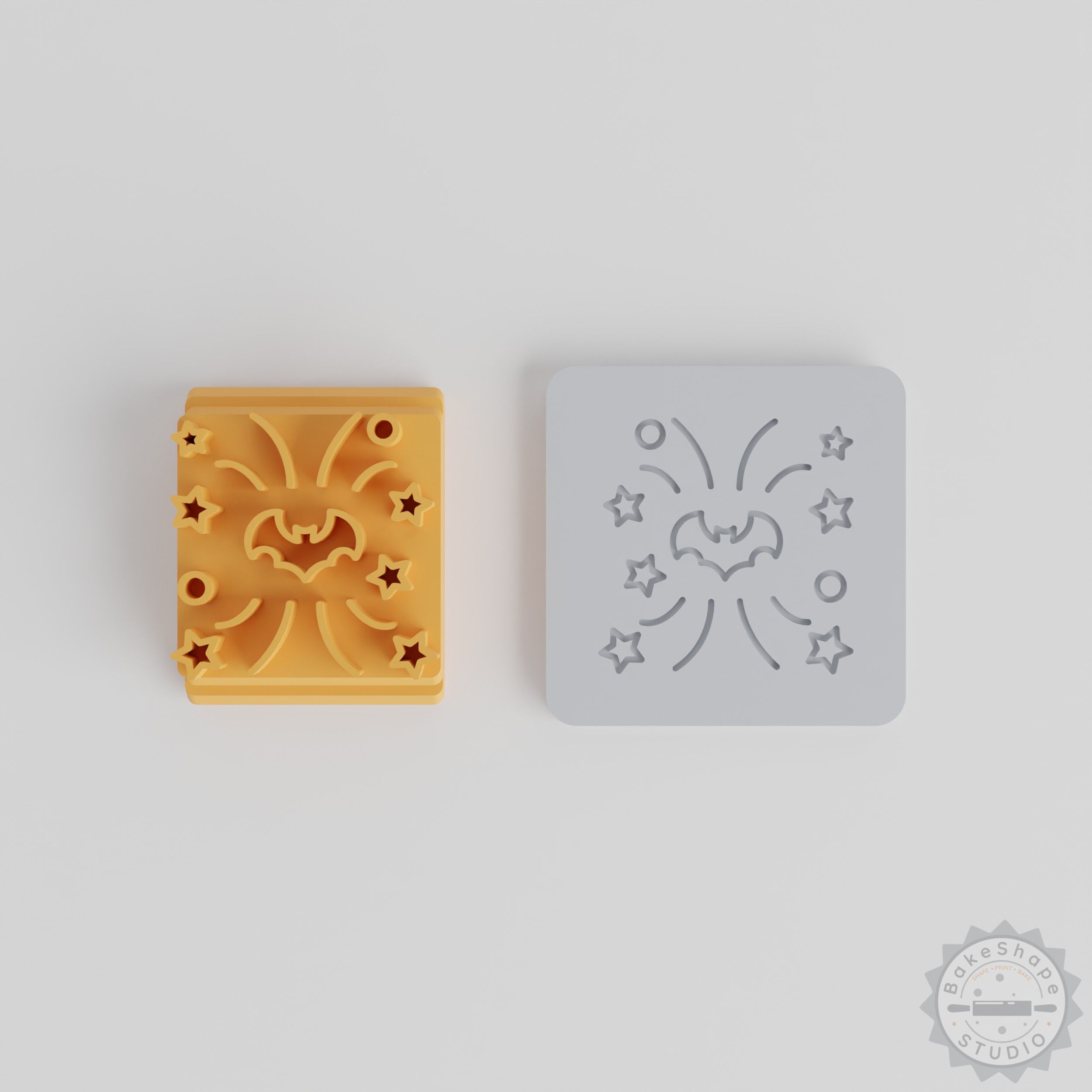 Halloween Stamp Tile Set, 5 Sizes for Clay, Cookies, Fondant Crafting