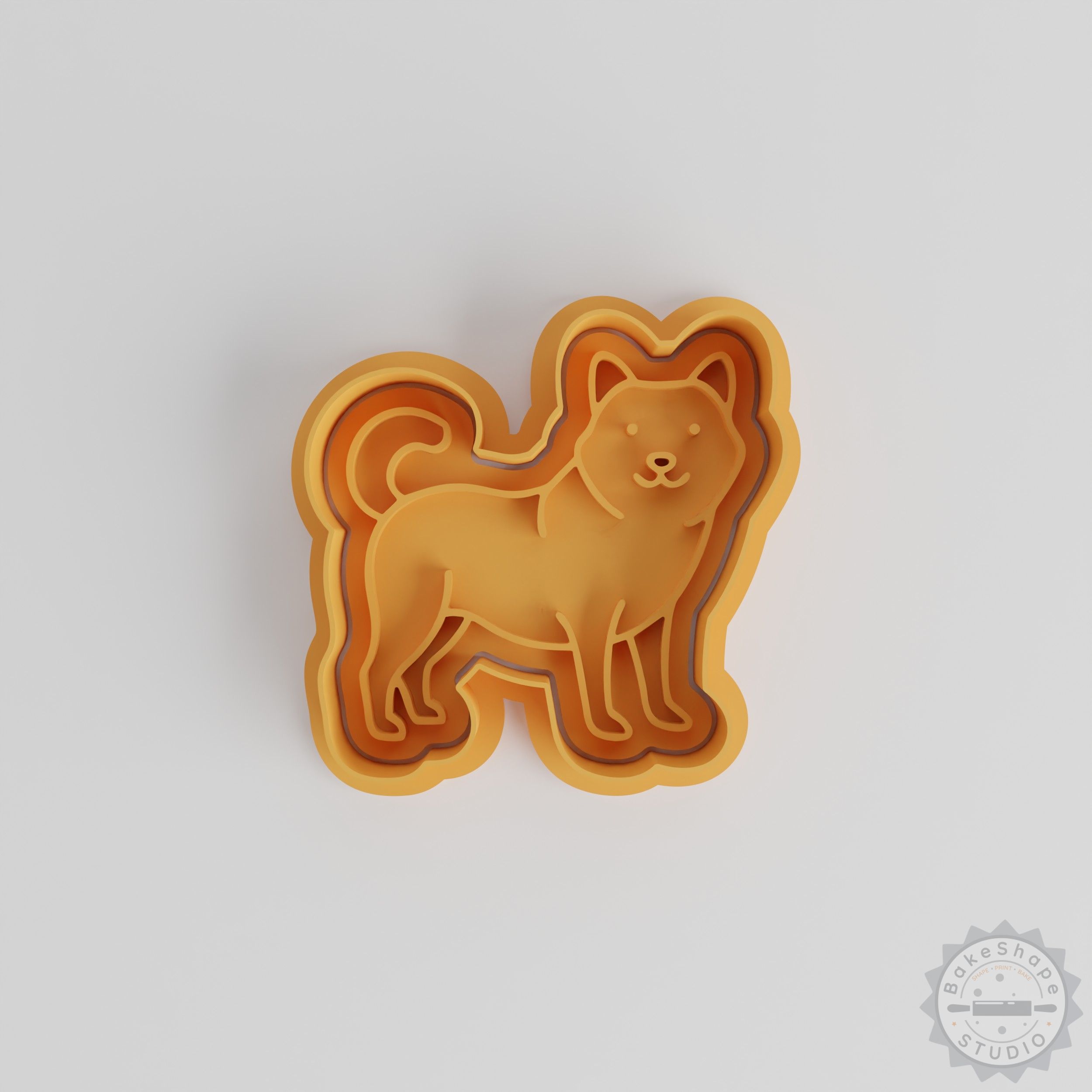 Shiba Inu Cookie Fondant Cutter and Stamp Set, 6-Piece, S/M/L Sizes, Perfect for Dog Lovers