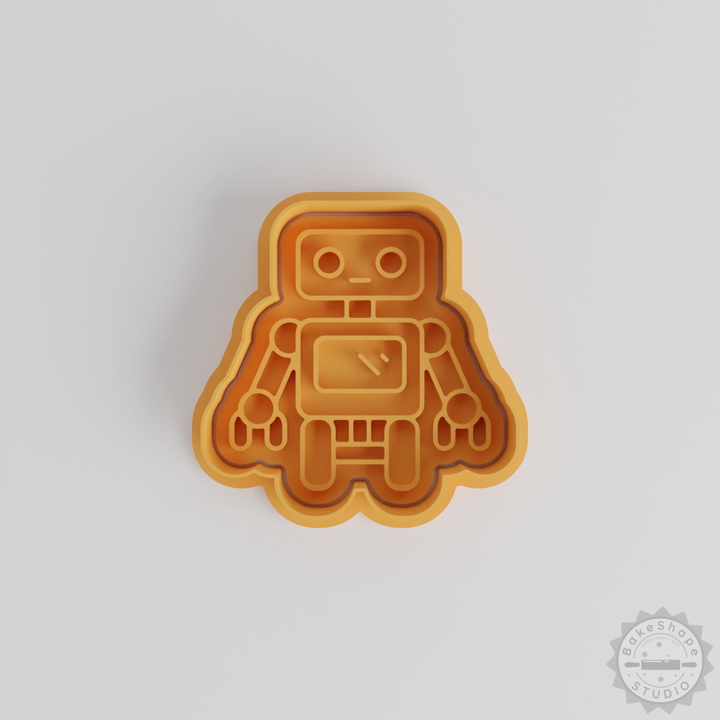 Space Robot Cookie Cutter Set, 6-Piece Shape Stamp, S/M/L Sizes for Cookies & Fondant