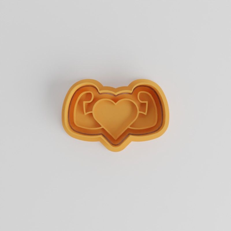 Cardio Exercises Shape Cutter & Stamp Set, Perfect for Heart Fitness Cookies, Fondant, 6 Pieces in S/M/L Sizes