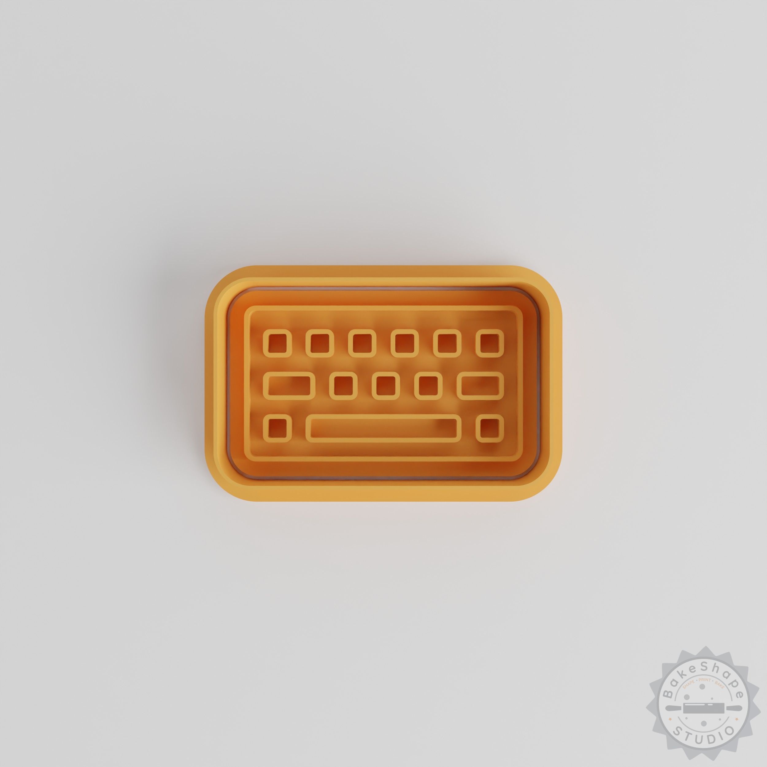 Computer Keyboard Shape Cutter & Stamp Set, 6 Pcs for Cookies, Fondant, S/M/L Sizes