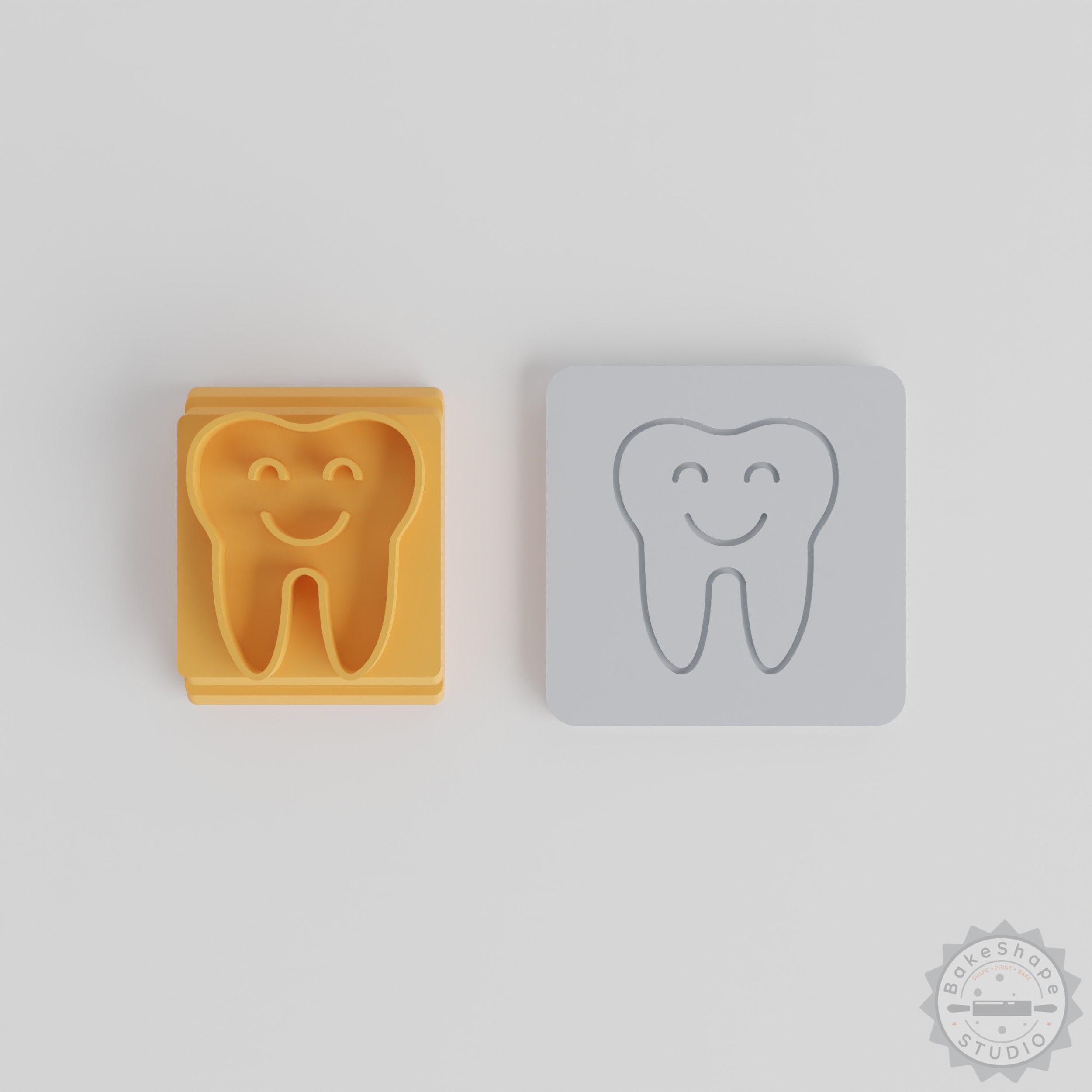 Healthy Teeth Stamp Tile Set for Clay, Cookies, Fondant - 5 Sizes 20-40mm
