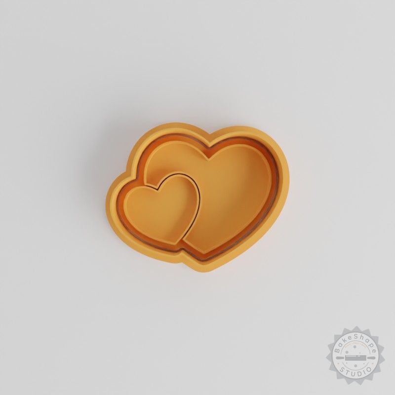 Heart Cookie Cutter and Stamp Set, 6-Piece Bakeware, Perfect for Fondant, Wedding or Romance Themes