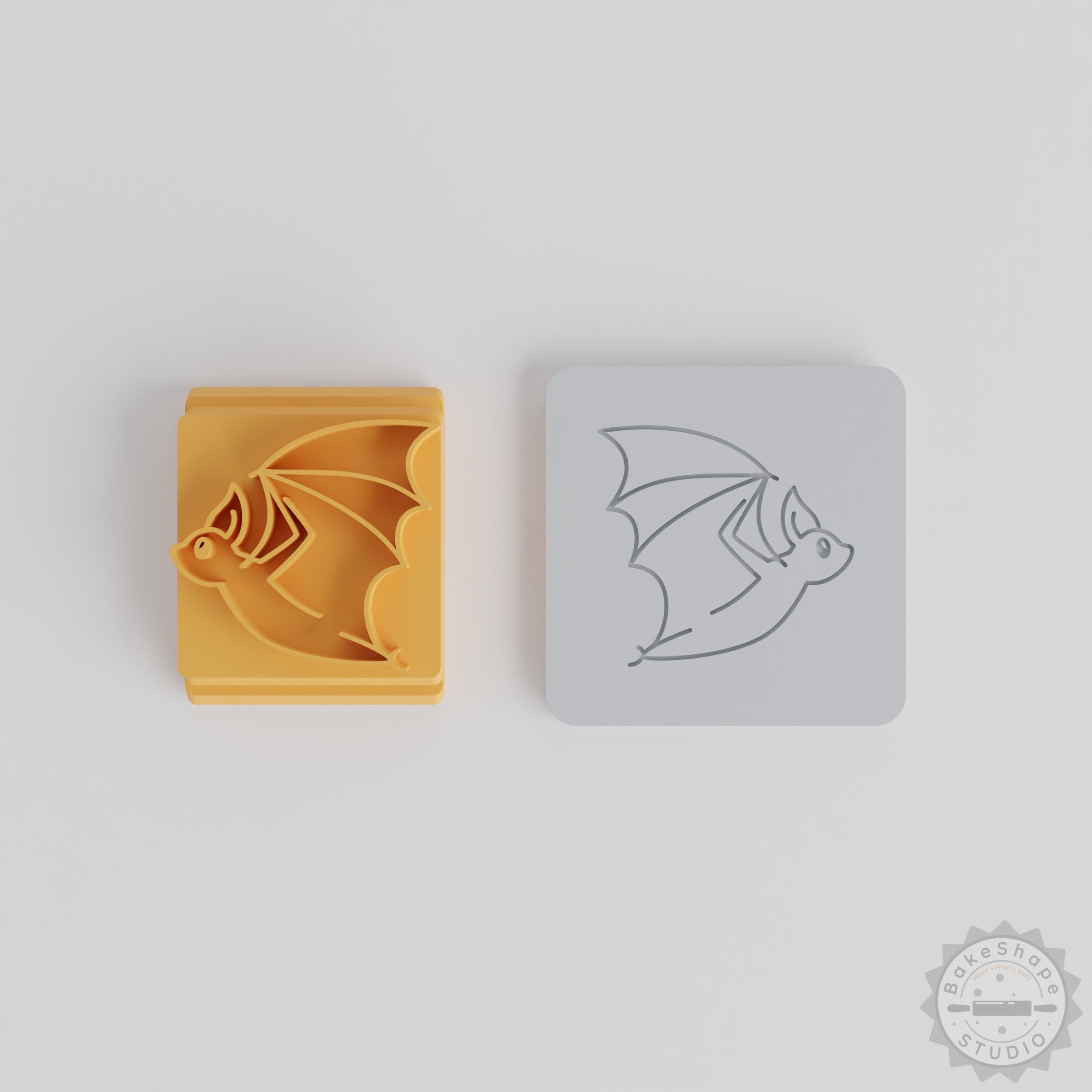 Halloween Bat Stamp Tile Set, 5 Sizes, Perfect for Clay, Cookies, Fondant
