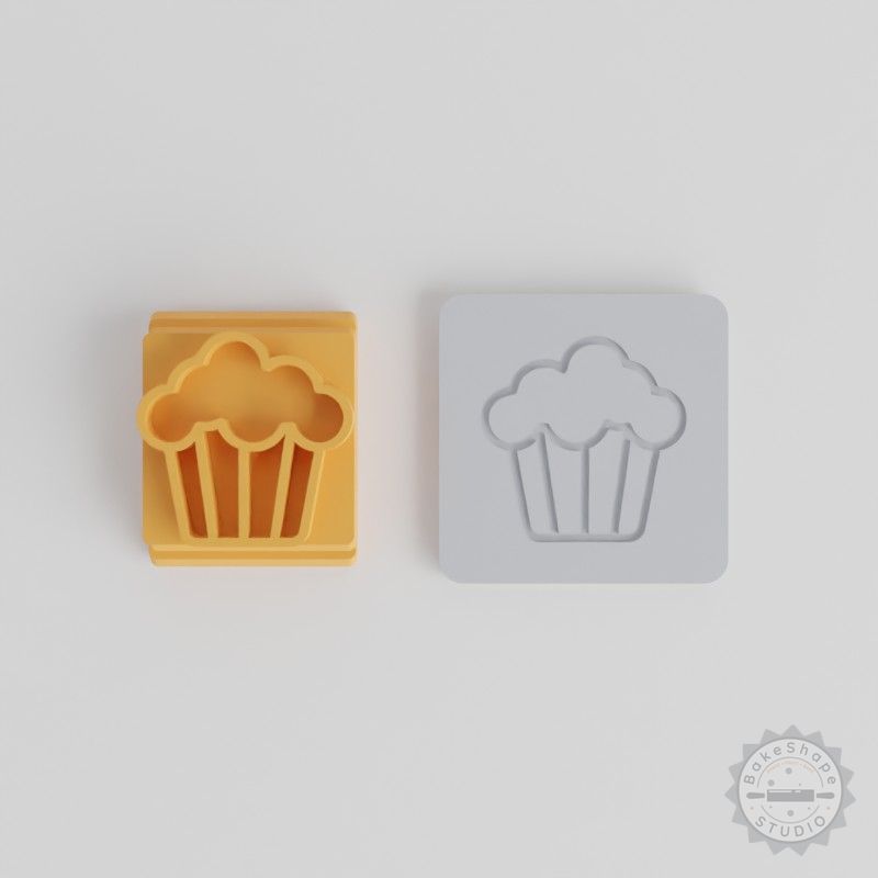 Muffin Stamp Tile Set for Clay, Cookies, Fondant - 5 Sizes, Perfect for Baking and Crafting
