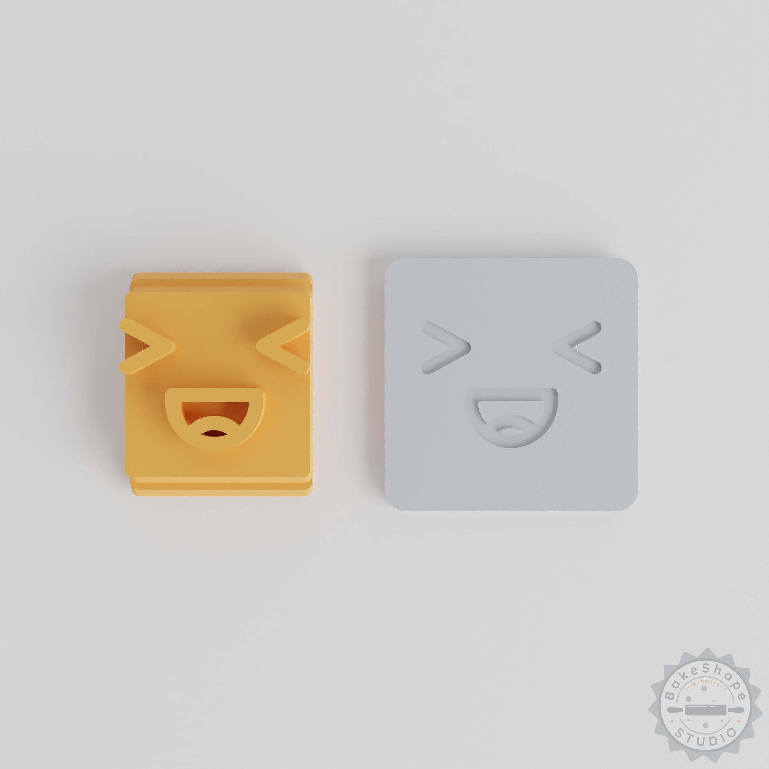 Kawaii Happy Face Stamp Tile Set for Clay, Cookies & Fondant - 5 Sizes (20-40mm)
