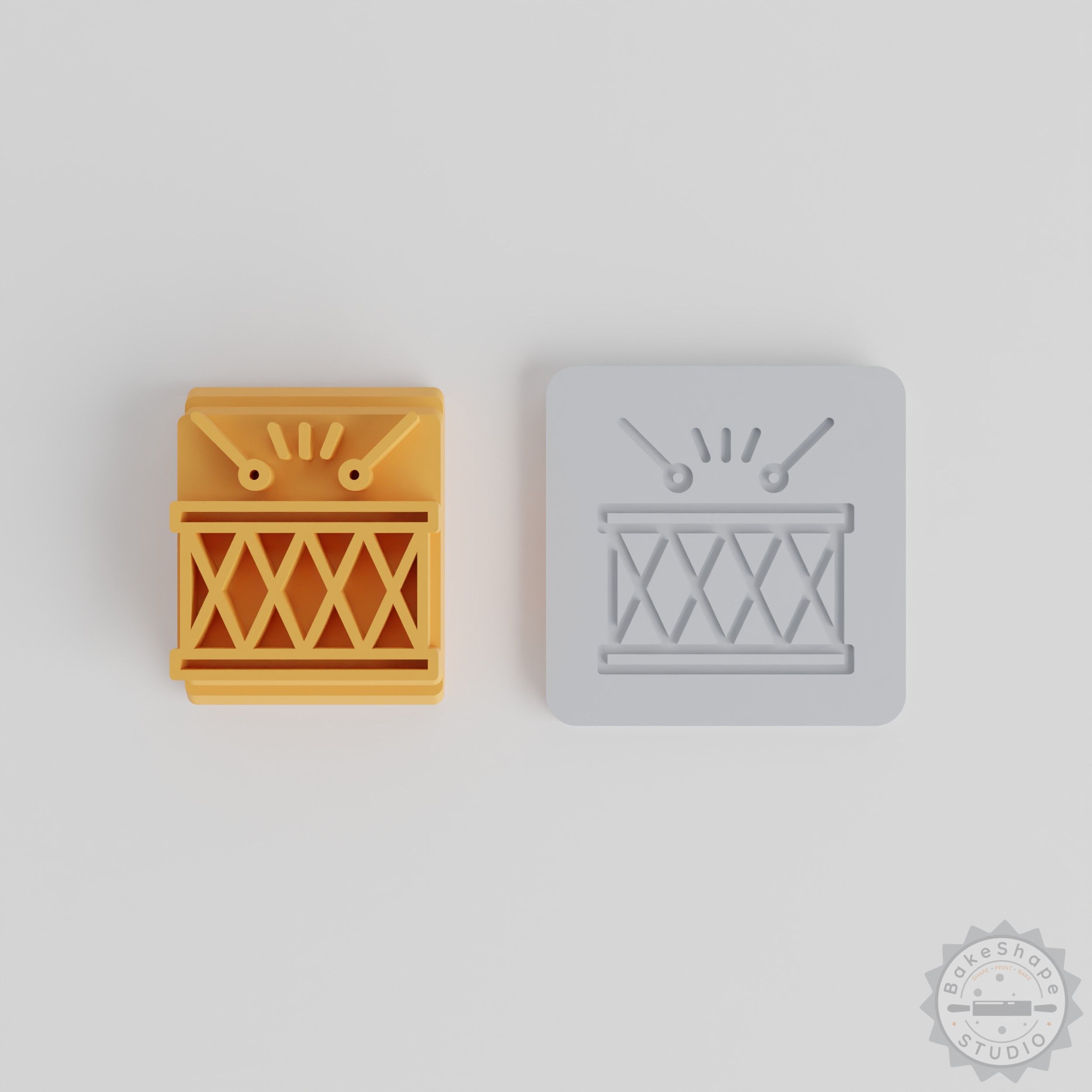 Drum Stamp Tile Set, 5 Sizes, Perfect for Clay Cookies Fondant Soft Materials