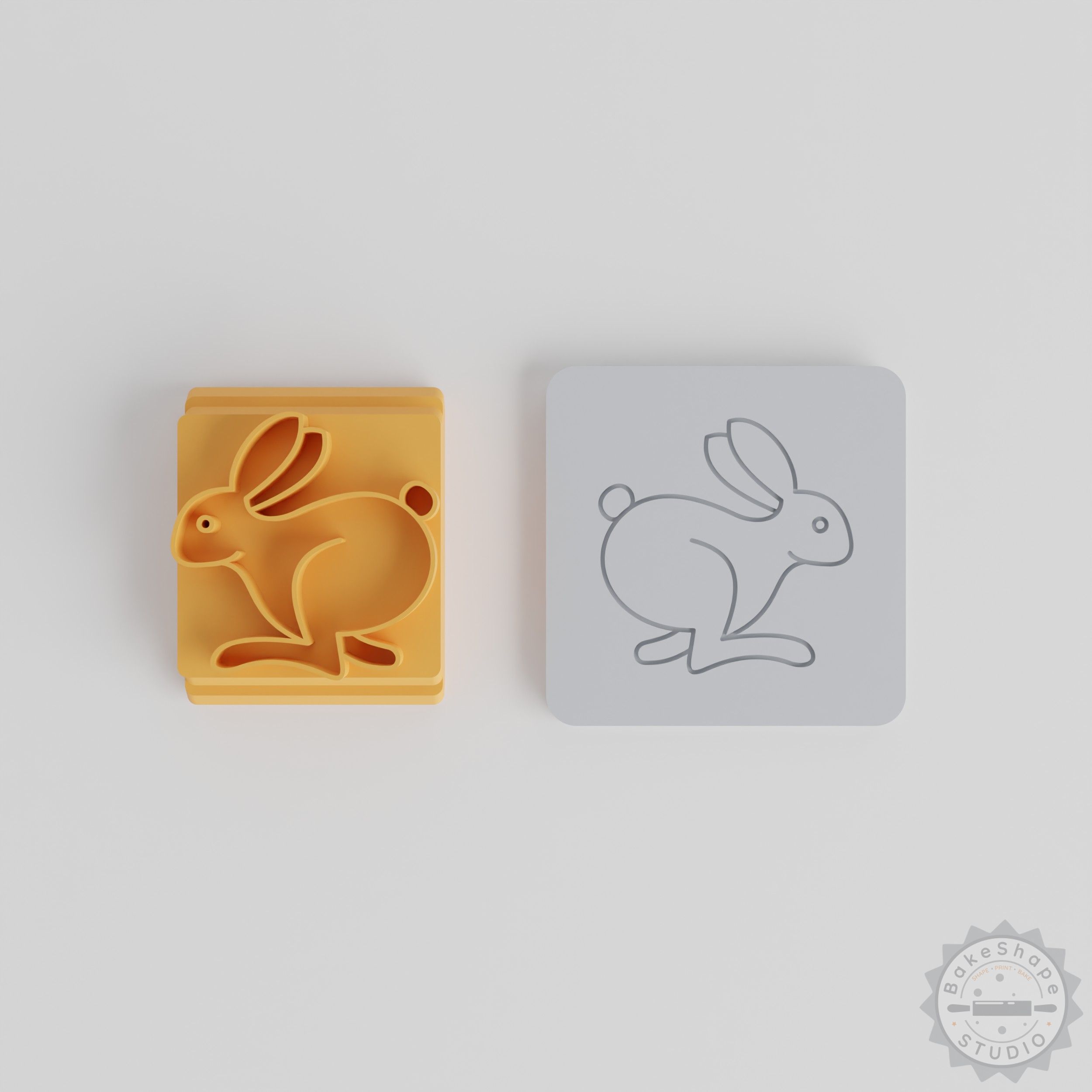 Animal stamp tile set in five sizes for clay and fondant molding STL file for 3D printing