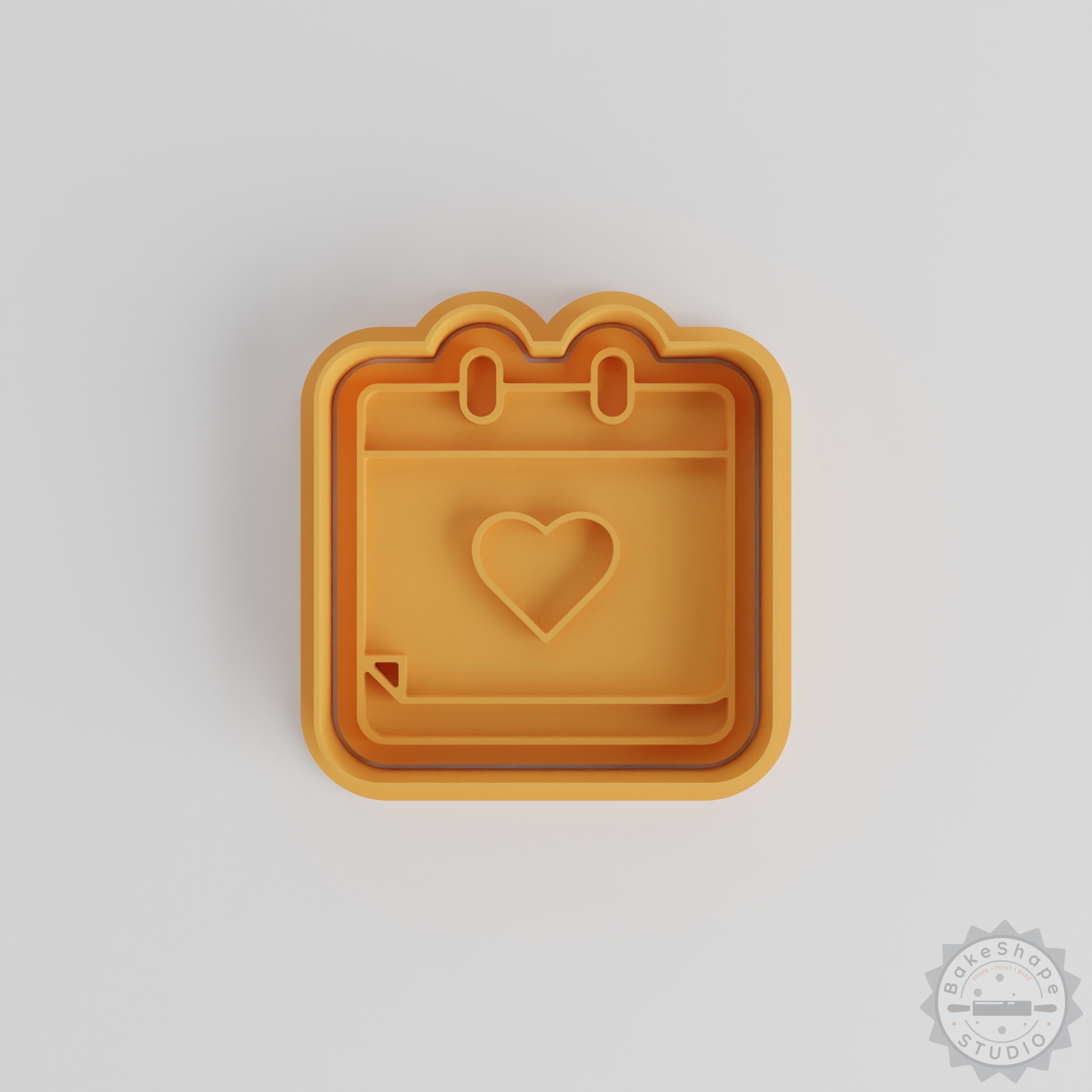 Heart Calendar with Shape Cutter Set, Perfect for Cookies and Fondant, 6-Piece S/M/L Collection