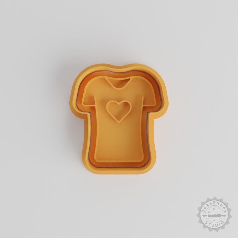 Heart T-Shirt, Casual Cotton Tee with Heart Design, Crew Neck, Short Sleeve