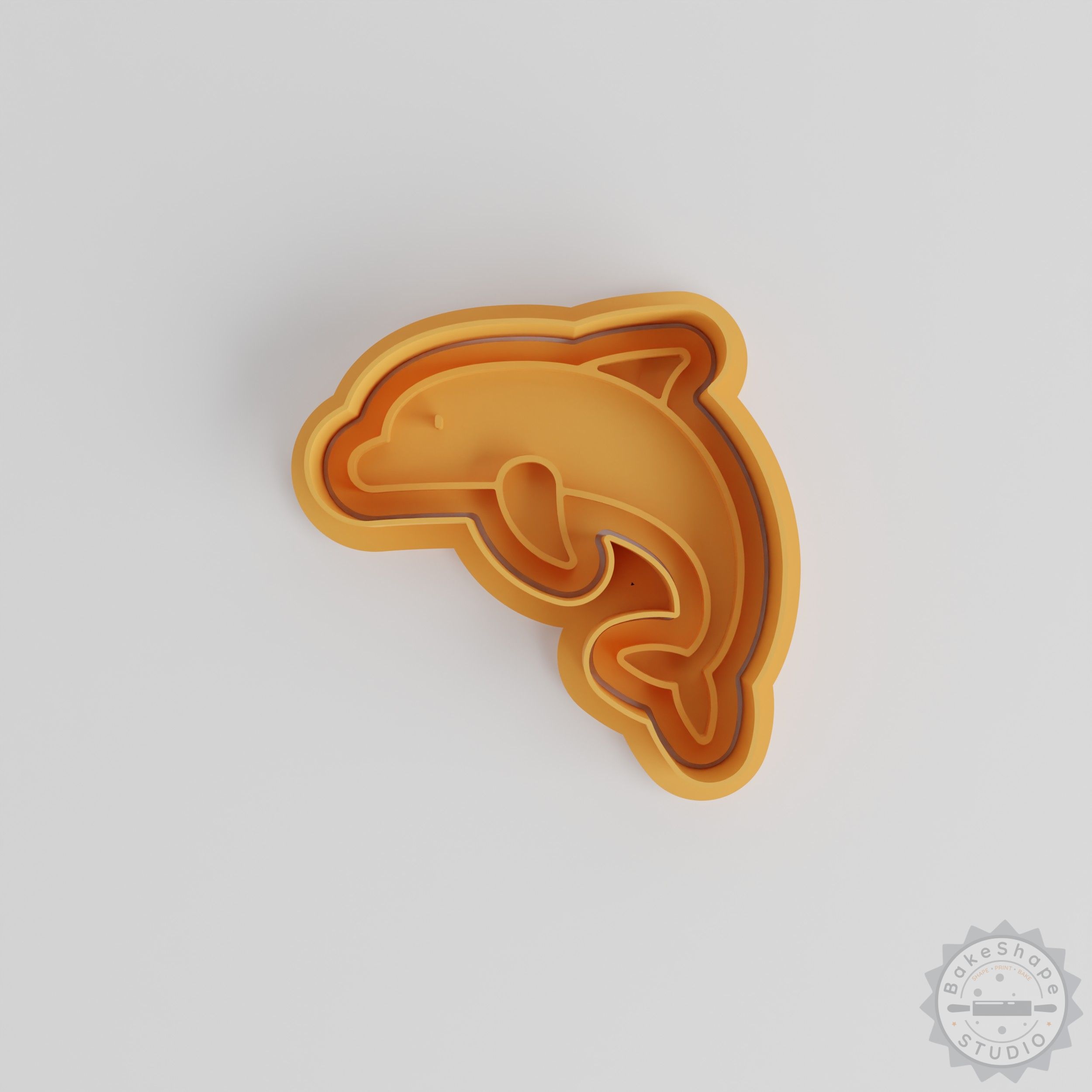Dolphin Shape Cutter and Stamp Set, Perfect for Cookie and Fondant, Includes Sizes S/M/L, 6-Piece Variety