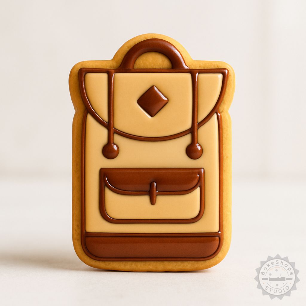 Travel Adventure Backpack cookie cutter and stamp STL for 3D printing and baking