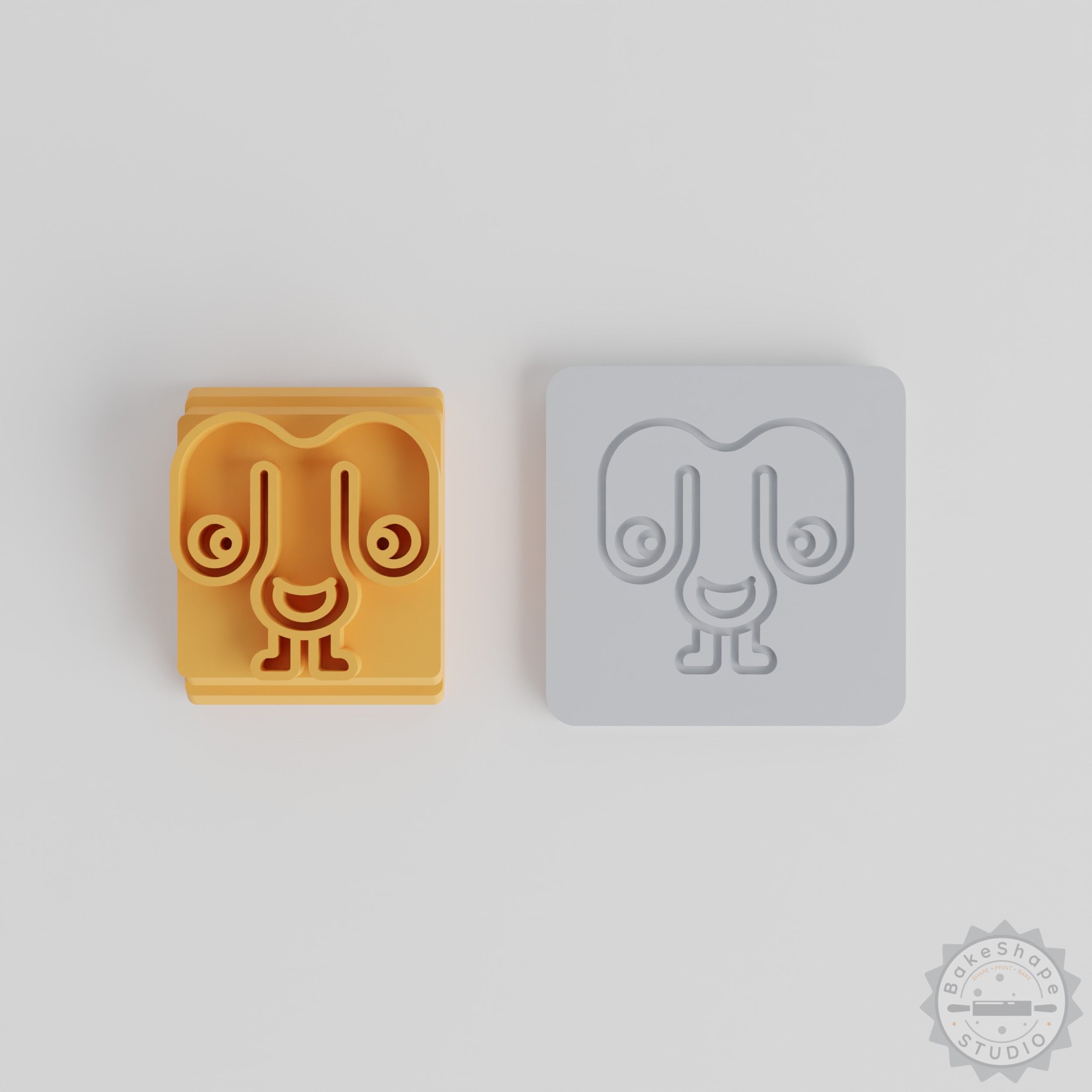 Floppy Eyes Monster Stamp Tile Set, 5 Sizes for Clay, Cookies, Fondant