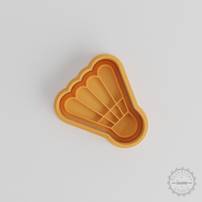 Badminton Cookie Cutter and Stamp Set, 6 Pieces, Ideal for Cookie and Fondant Decoration