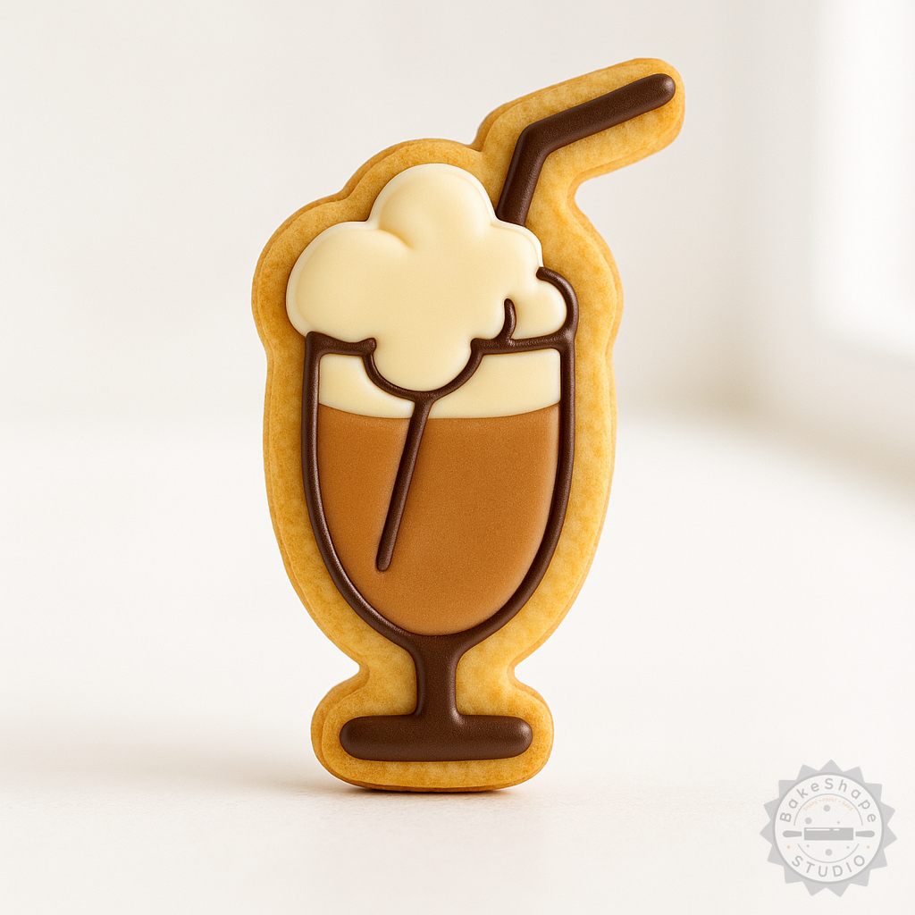 Decorated example 1 of Coffee Cup Cookie Cutter Set, 6-Piece, S/M/L, Perfect for Fondant Baking