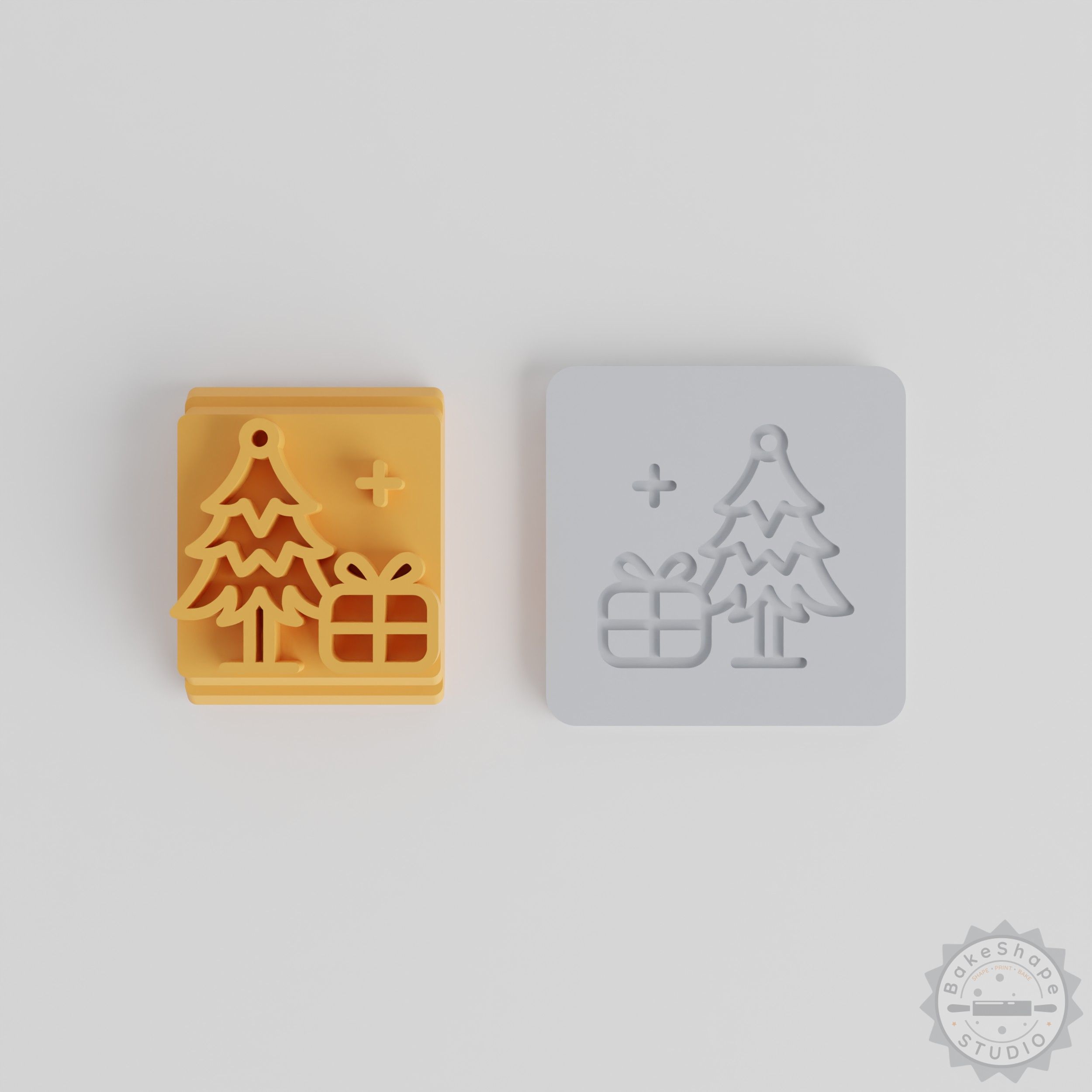 Clay and Cookie Stamp, Festive Gift Design Set, 5 Size Stamp Bundle, Holiday Crafting Tool