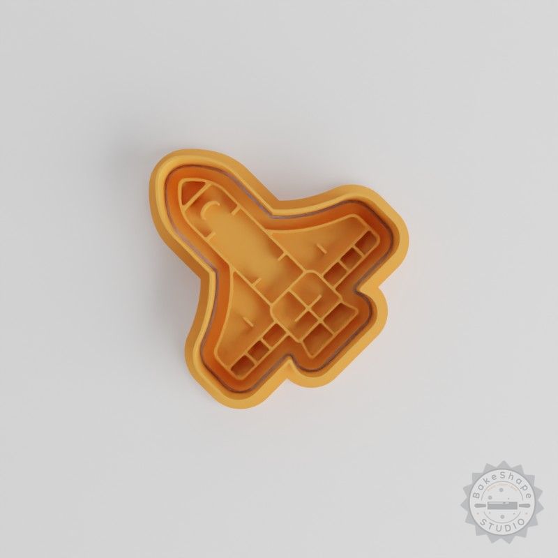 Space Shuttle Cookie Cutter Set, Shape & Stamp for Cookies, Fondant, 6-Piece, S/M/L Sizes