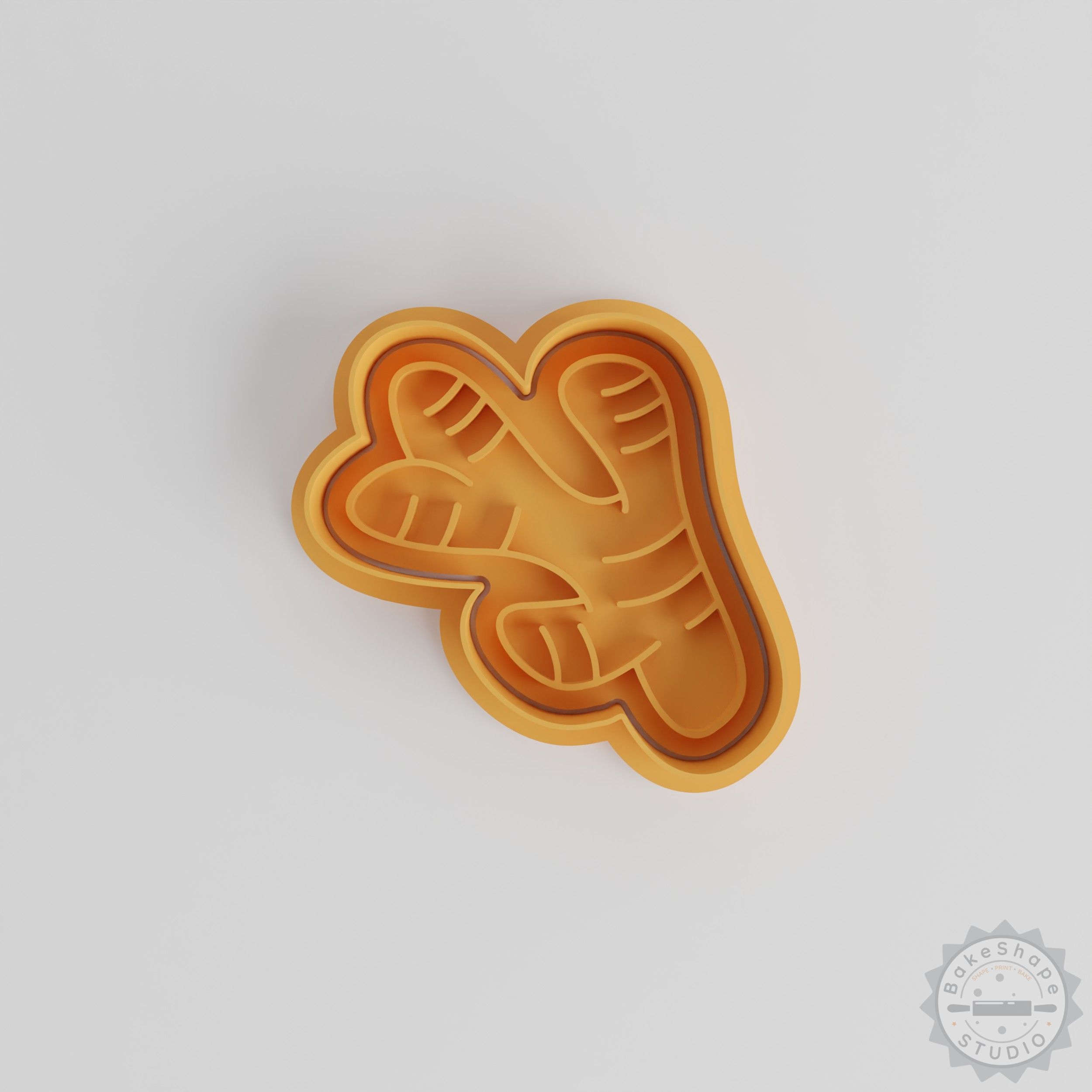Ginger Shape Cutter & Stamp Set for Cookies and Fondants, 6-Piece Set, Includes S/M/L Sizes