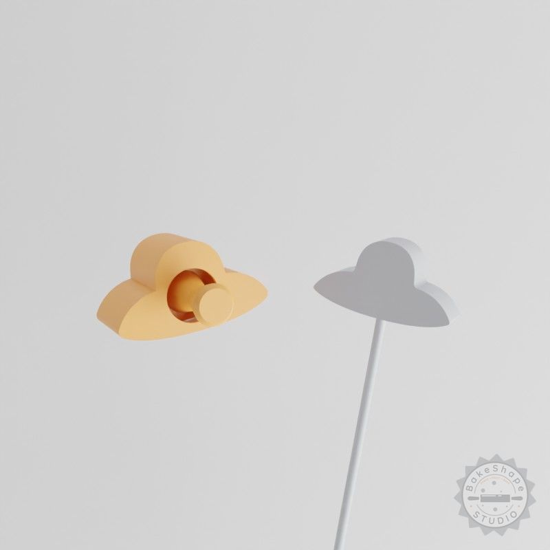 Sun Hat & Cake Pop Mold Set, Beach Fashion Shade Hat with Handy Baking Accessory