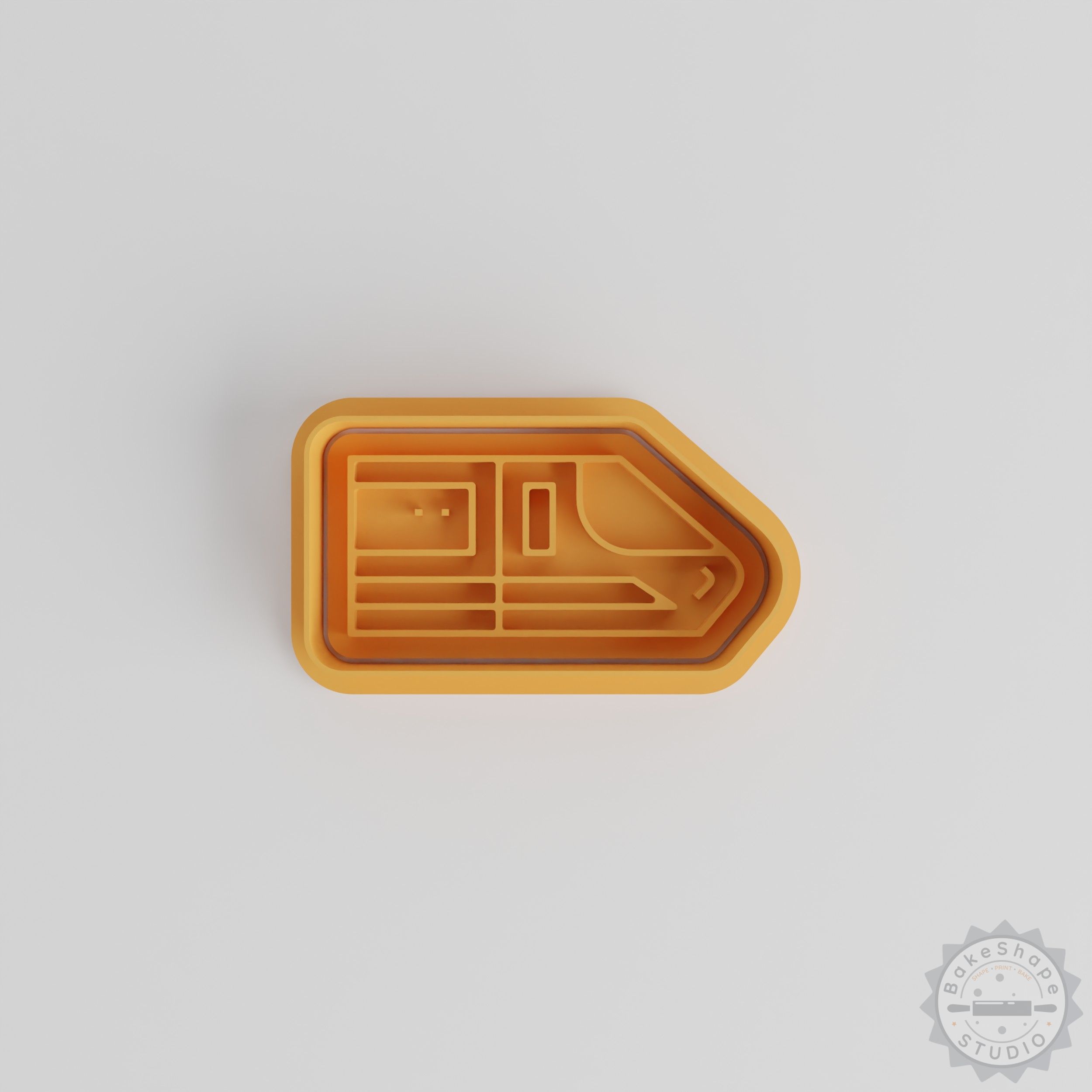 Train cookie cutters and stamps set STL for 3D printing shaping cookies and fondant