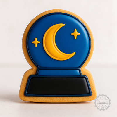 Decorated example 1 of Magic Ball Cookie Cutter & Stamp Set, 6-Piece, Perfect for Cookies & Fondant, S/M/L Sizes