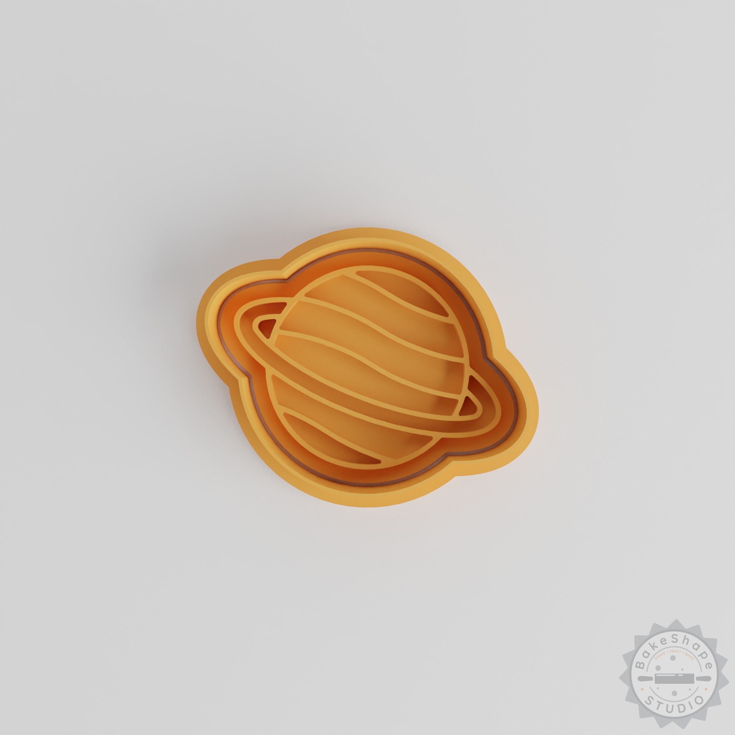 Ring Planet Shape Cutter and Stamp Set, 6-Piece Cookie and Fondant Tool for Space-Themed Baking