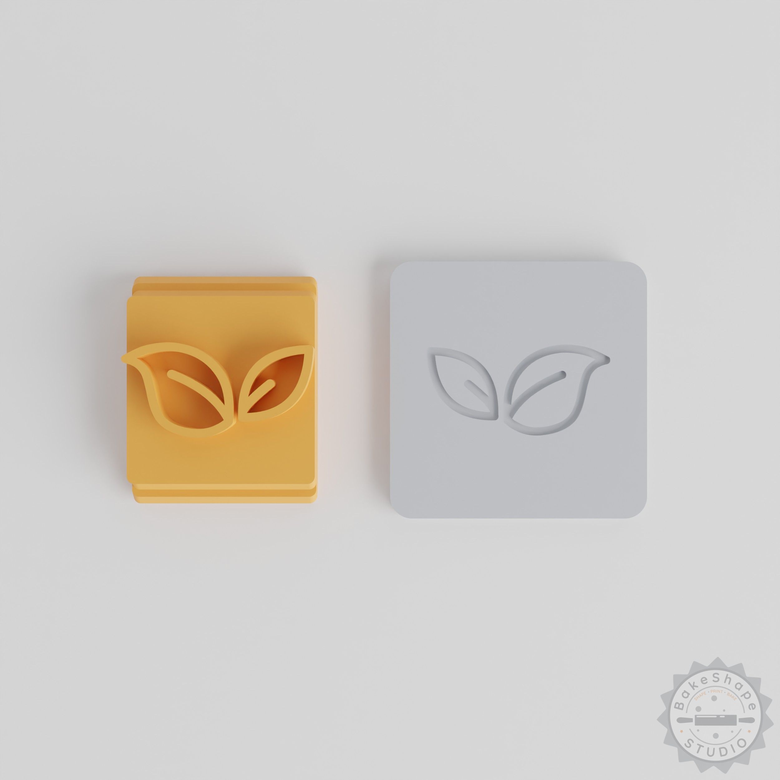 Leaf Stamp Tile Set, 5 Sizes, Perfect for Clay, Cookies, Fondant, Nature Motif, Crafting and Baking