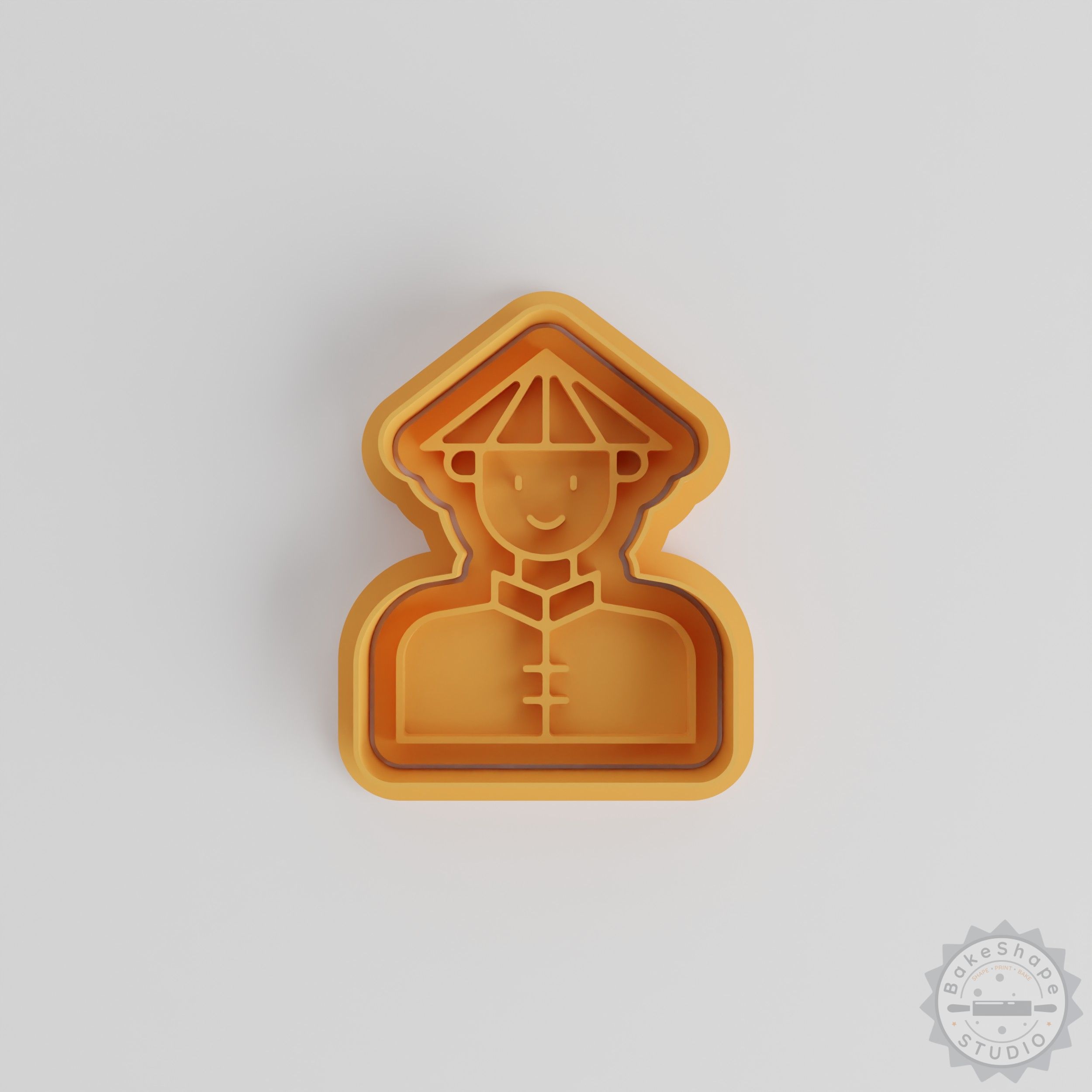 Chinese Boy Cookie Cutter & Stamp Set, 6-Piece, Fondant & Cookie Shapes, S/M/L Sizes