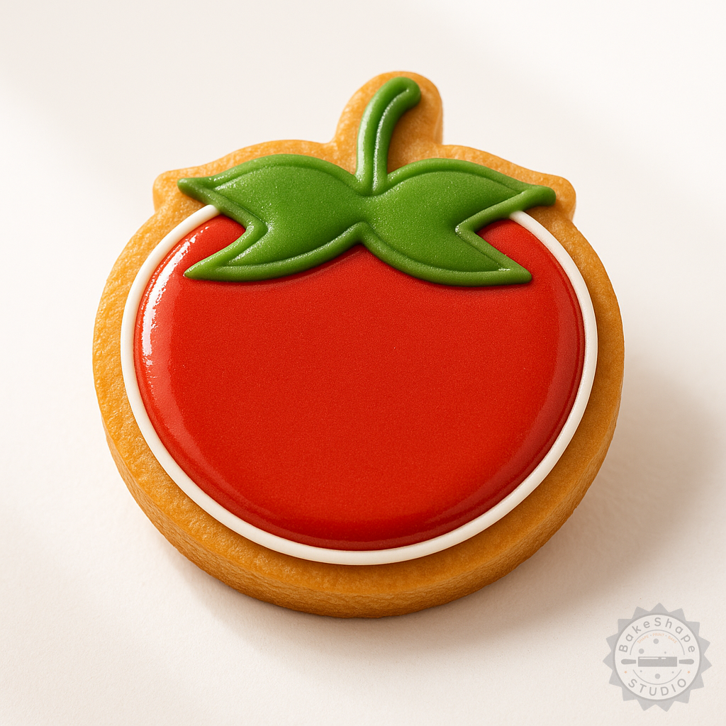 Decorated example 1 of Fruit Shape Cutter and Stamp Set for Cookies and Fondant, 6-Piece, S/M/L Sizes