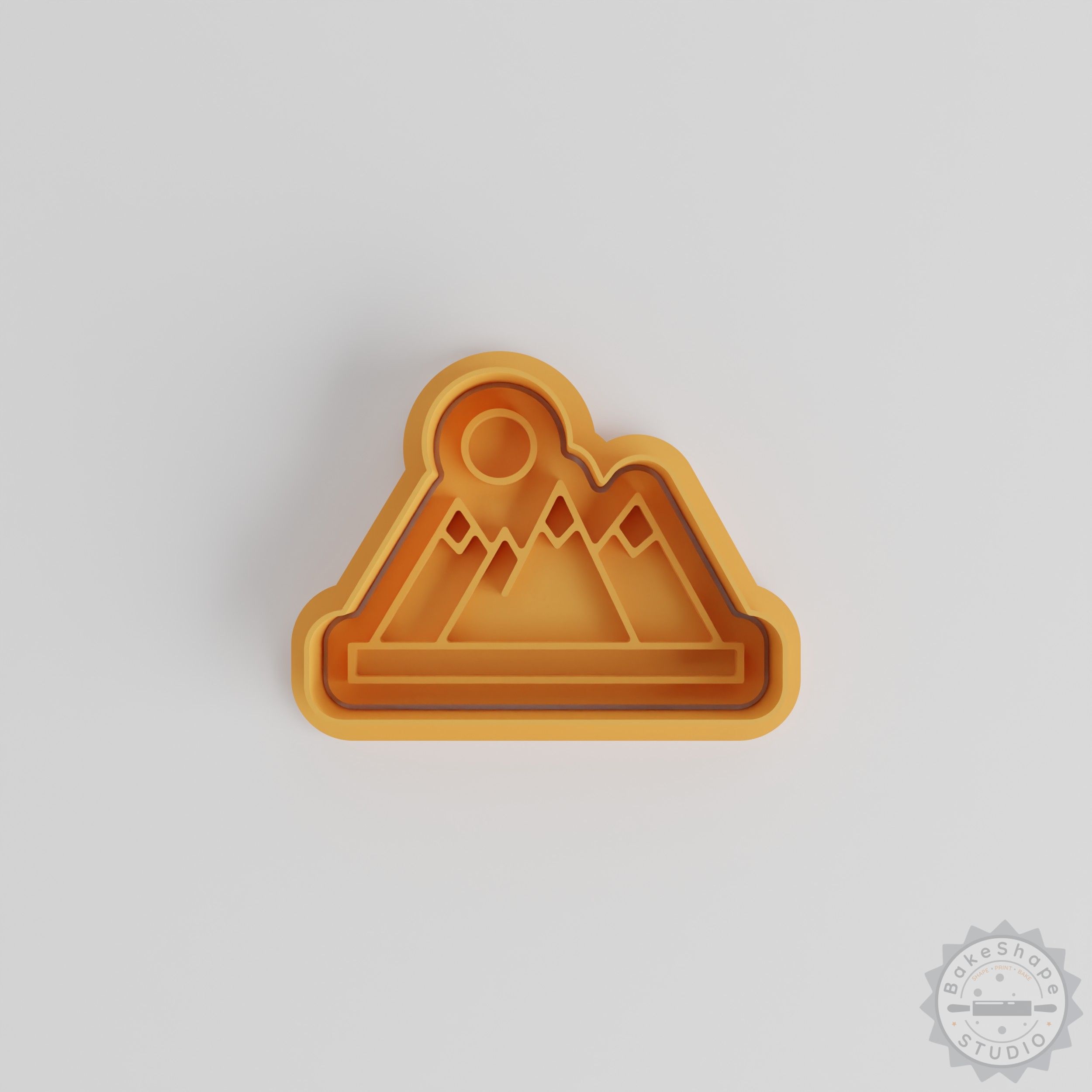 Mountain Cookie Cutter & Stamp Set, 6 Pcs, S/M/L, Perfect for Cookies & Fondant