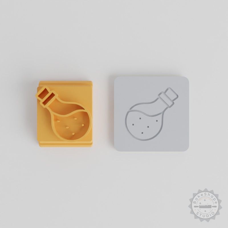 Potion Stamp Tile Set, 5 Motif Sizes for Clay, Cookies, Fondant, Soft Materials