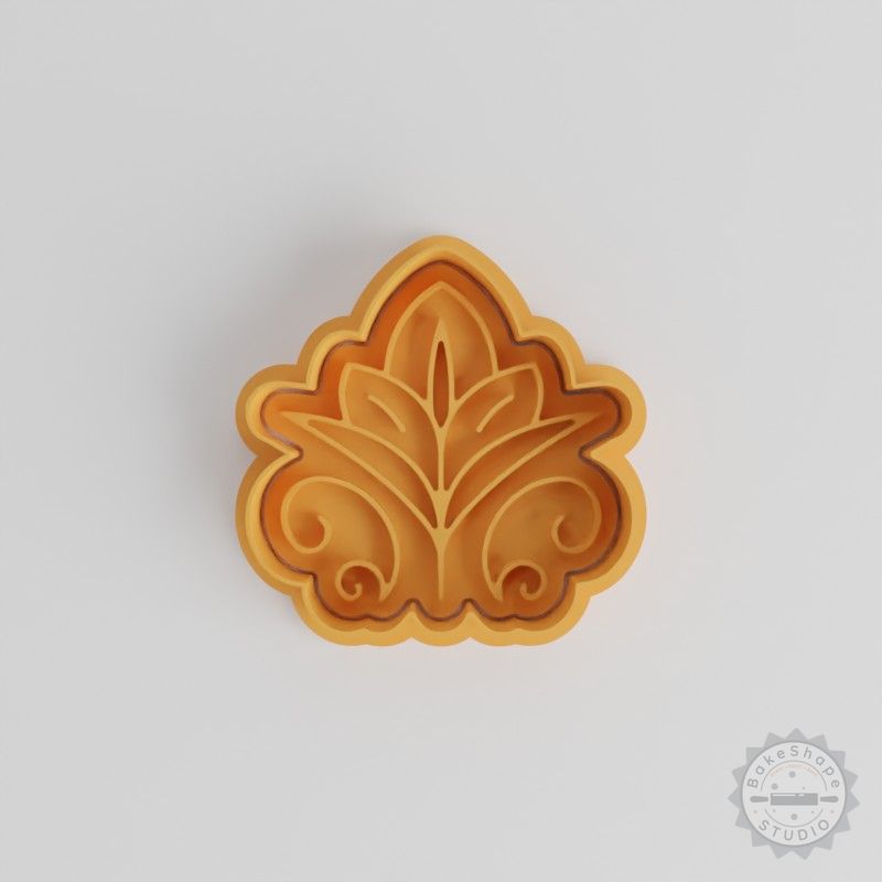 Flower Shaped Cookie Cutter & Stamp Set, 6-Piece, Blooming Skull Skull Flower, Fondant, S/M/L Sizes