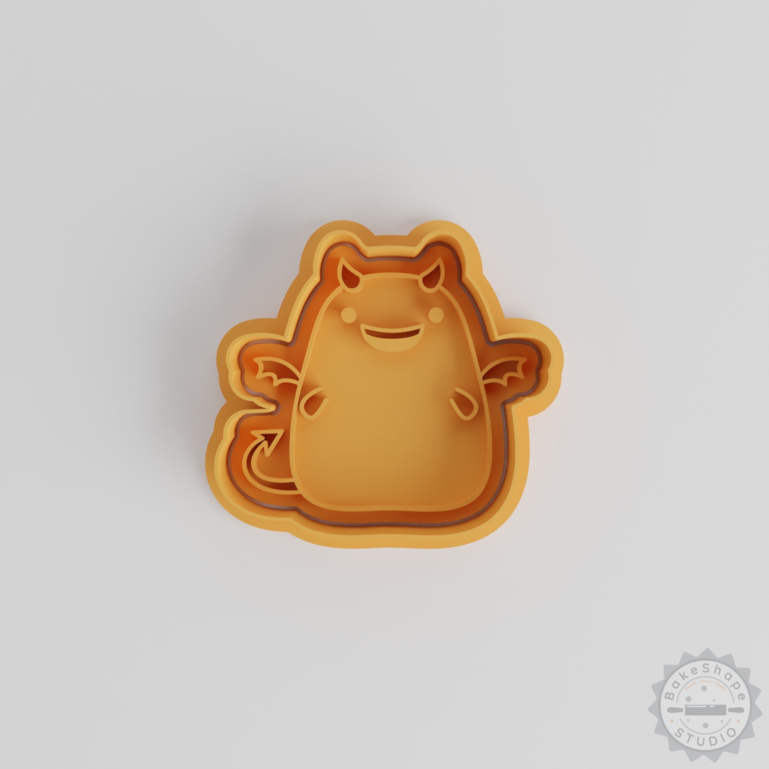 Smile Cookie Cutter and Stamp Set, 6-Piece: Happy Face, Succubus Design, Fondant, Baking