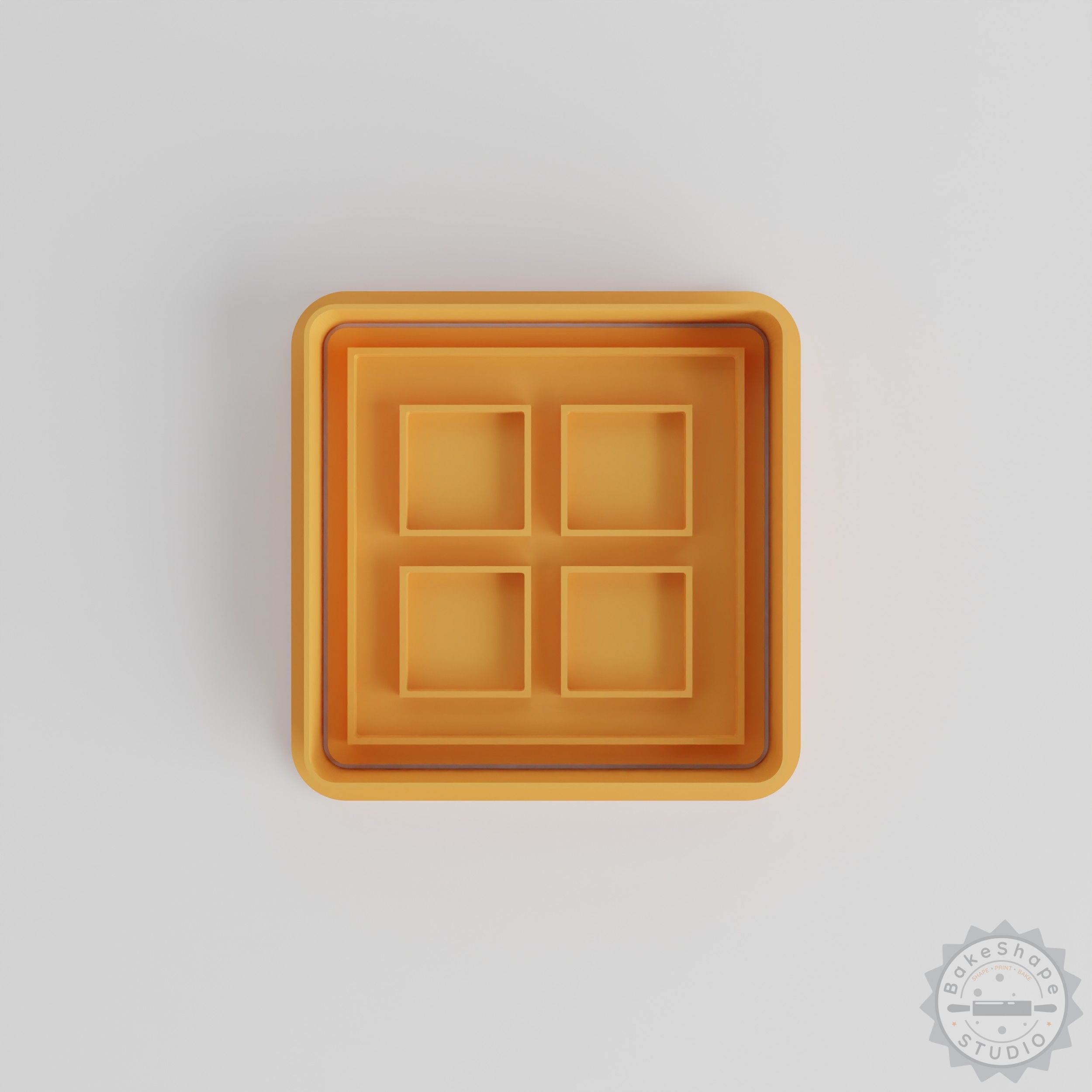 Cookie Cutter and Stamp Set, Window Shape, 6-Piece Set for Cookies and Fondant